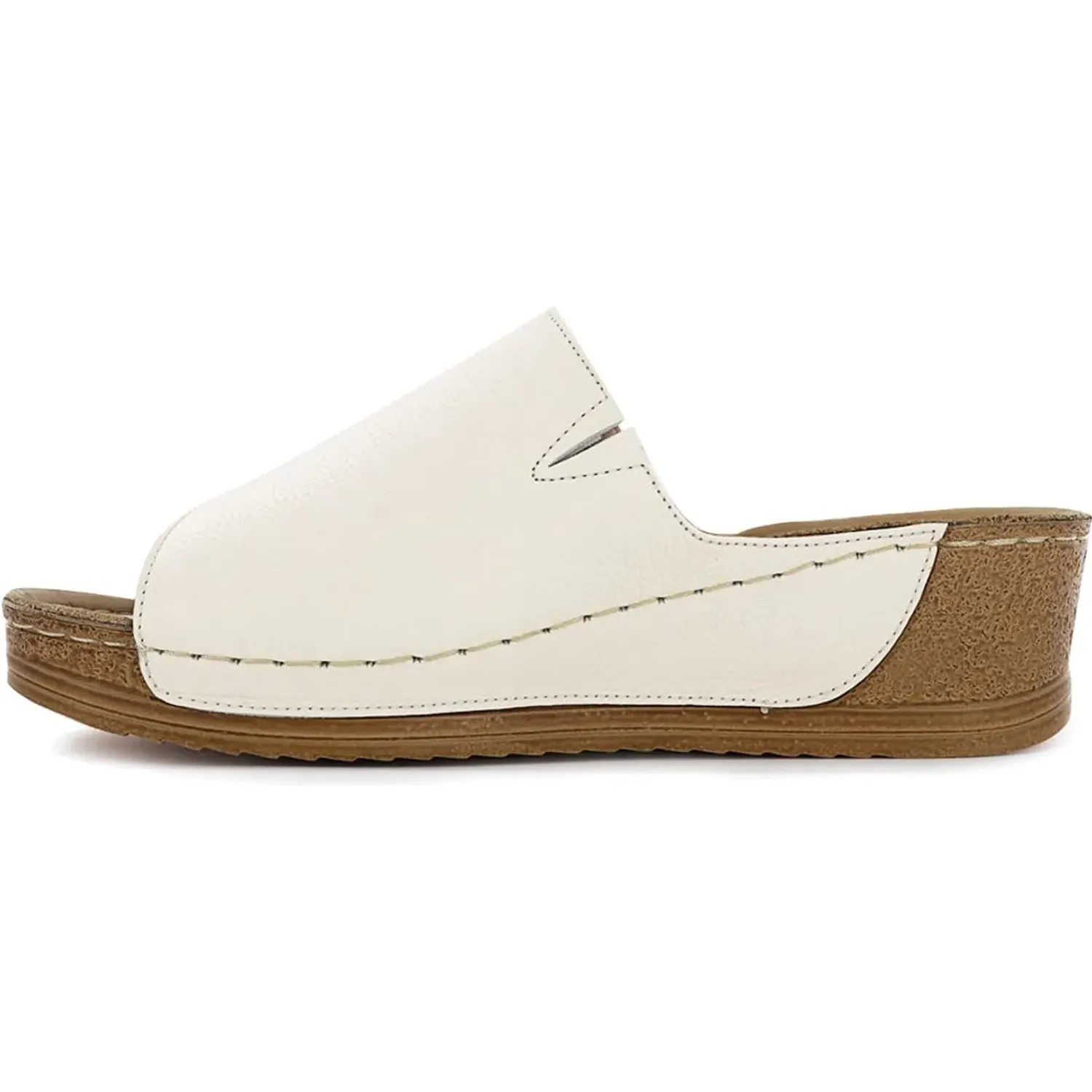 Sandalias Ecco Confort Mujer Bibi24 color marfil | Platanitos