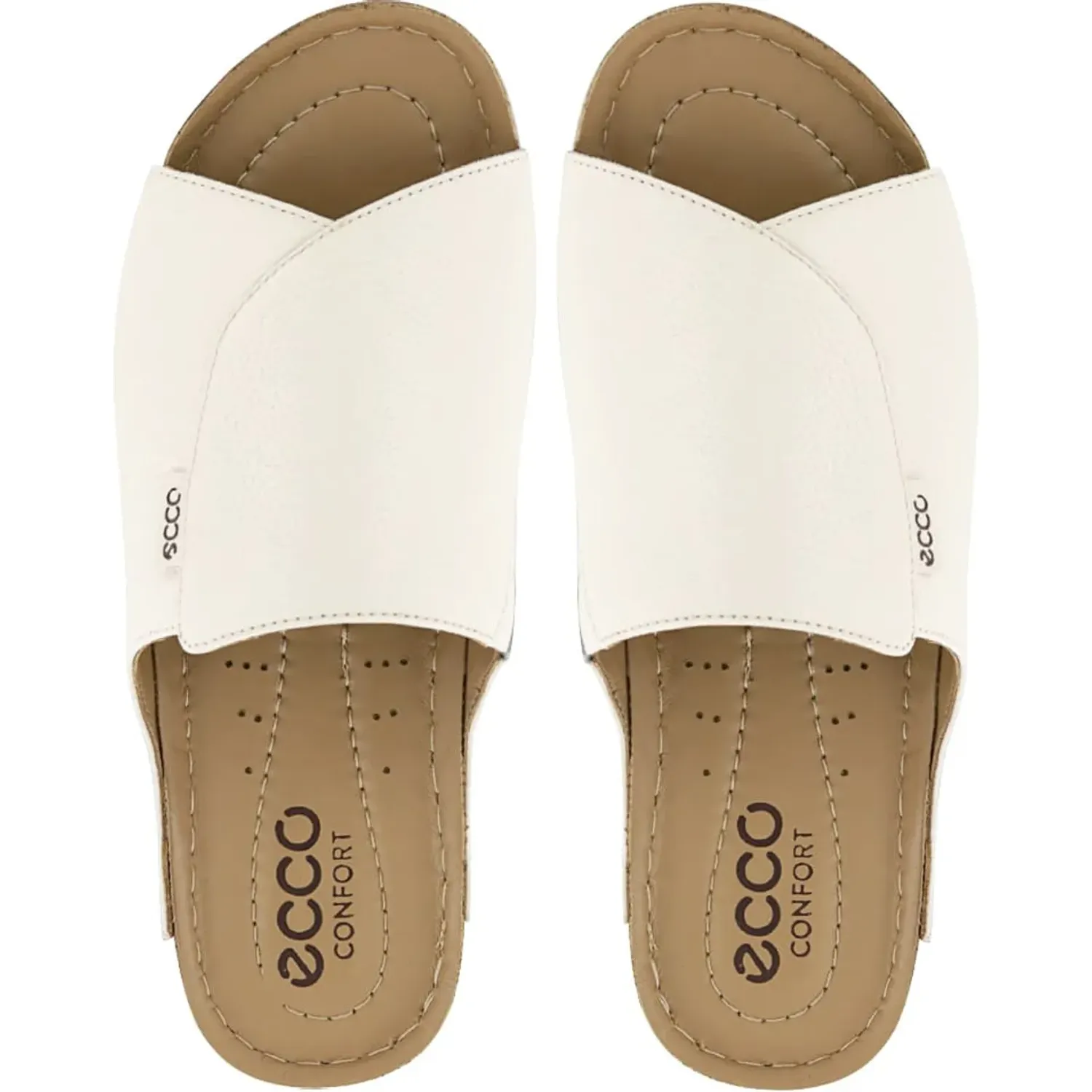 Sandalias Ecco Confort Mujer Bibi24 color marfil | Platanitos