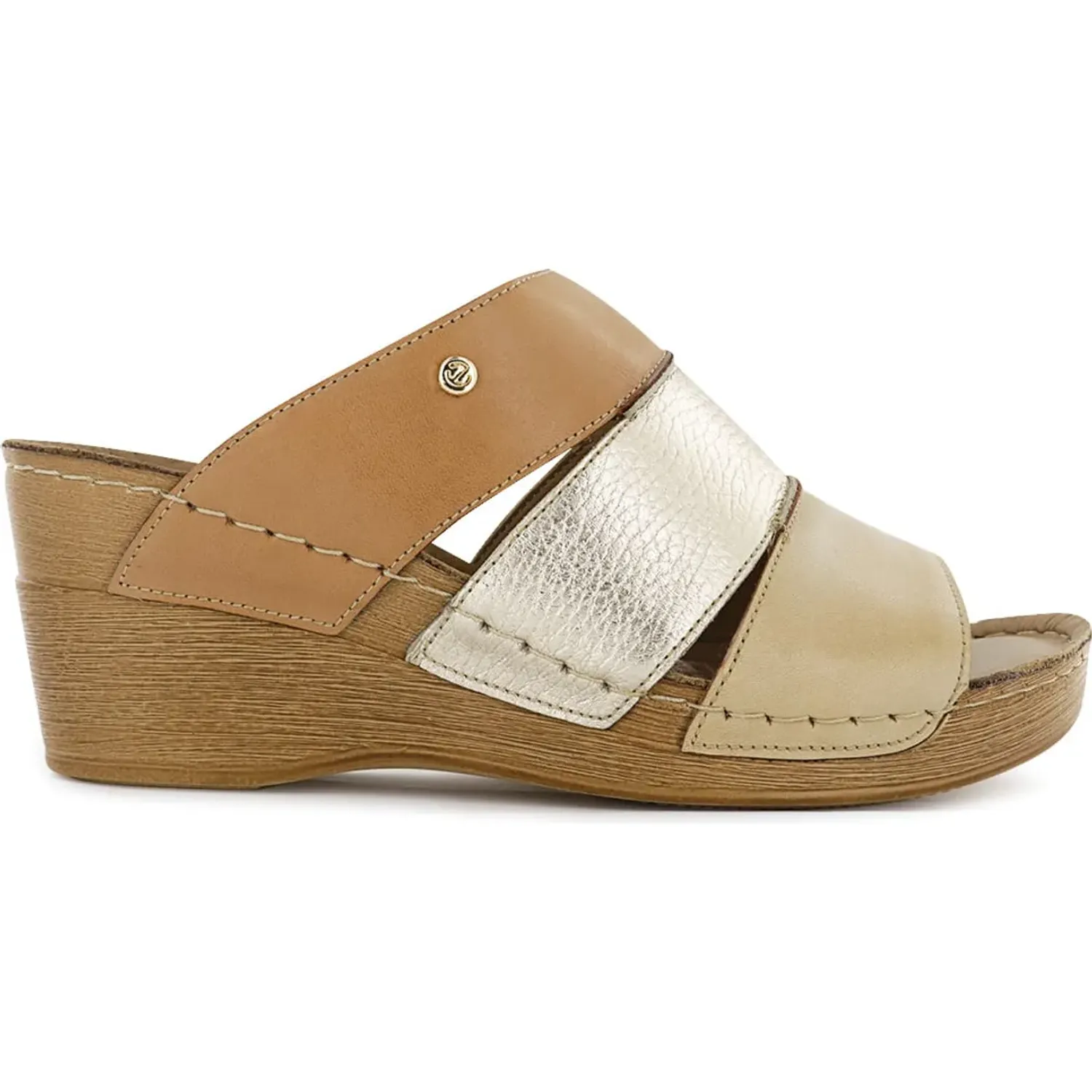 Sandalias Ecco Confort Mujer Stella06 color beige | Platanitos