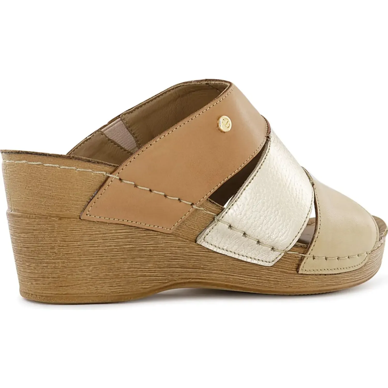Sandalias Ecco Confort Mujer Stella06 color beige | Platanitos