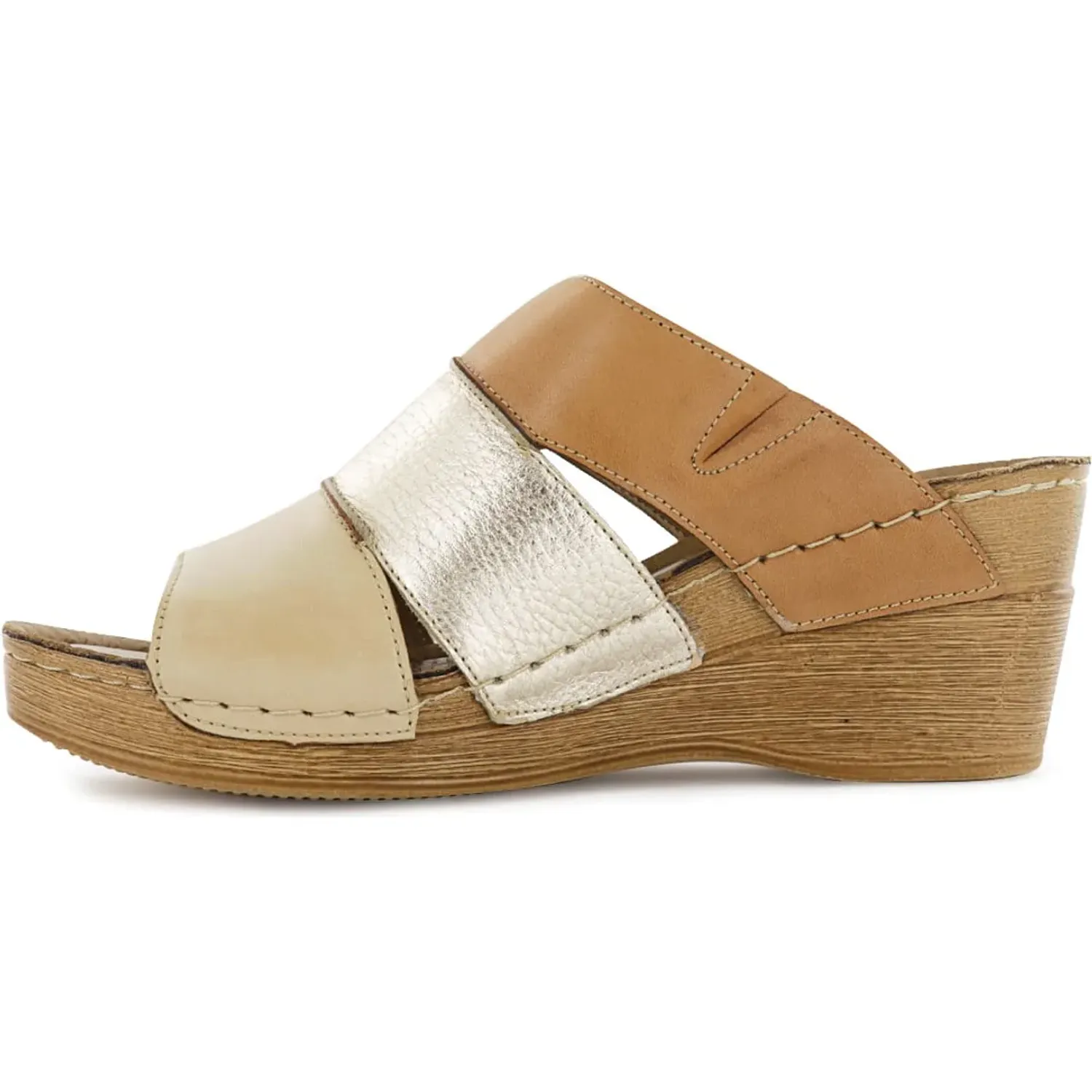 Sandalias Ecco Confort Mujer Stella06 color beige | Platanitos