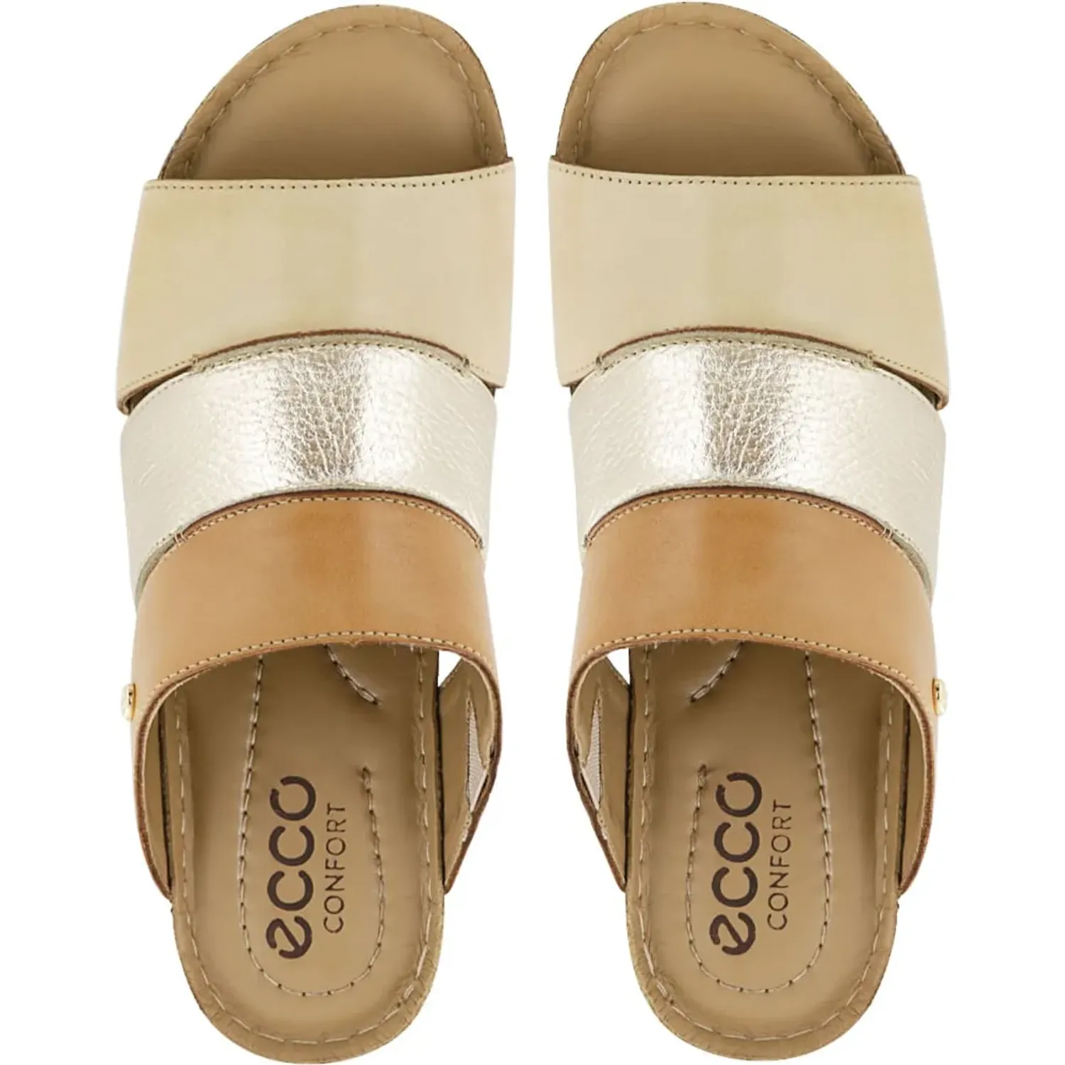 Sandalias Ecco Confort Mujer Stella06 color beige | Platanitos