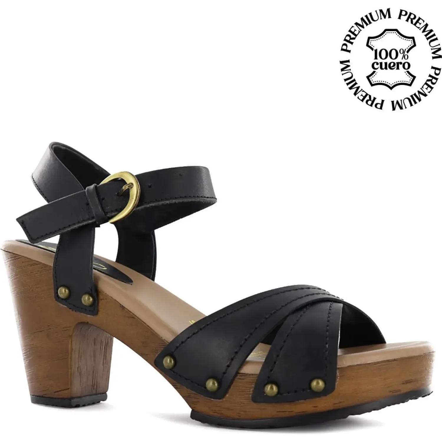 Sandalias Ecco Taco Mujer Selina01 color negro | Platanitos