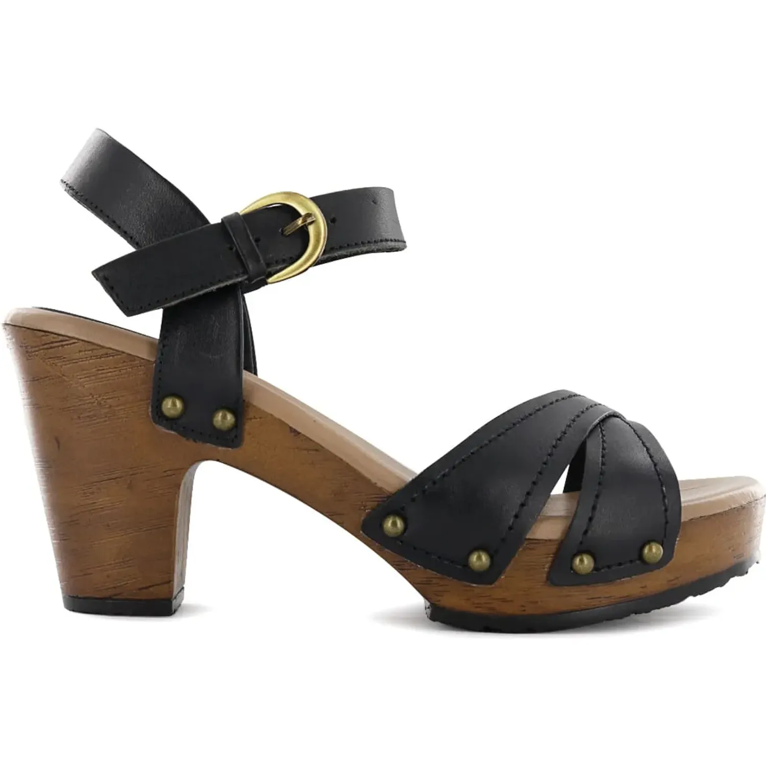 Sandalias Ecco Taco Mujer Selina01 color negro | Platanitos