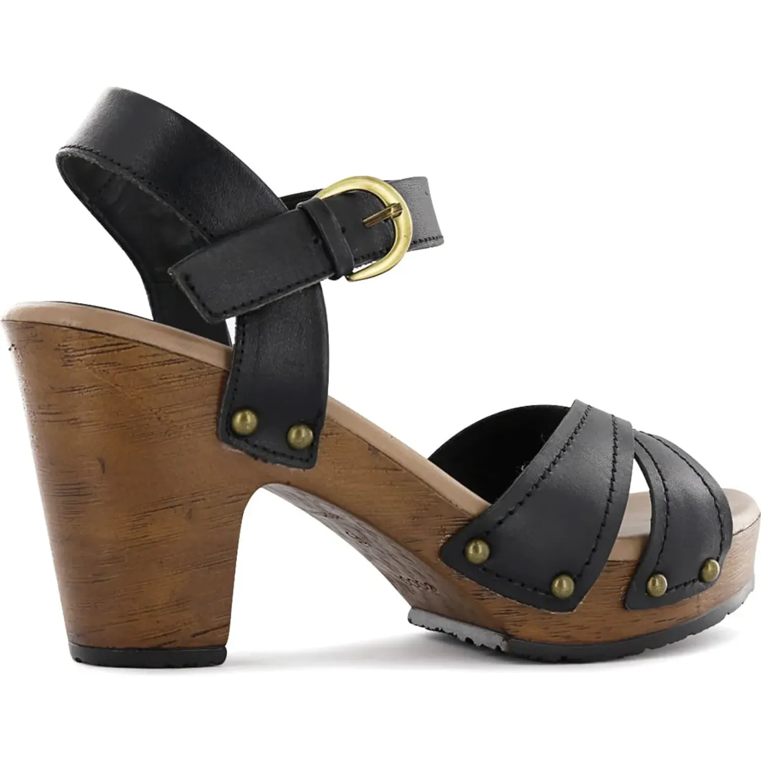 Sandalias Ecco Taco Mujer Selina01 color negro | Platanitos