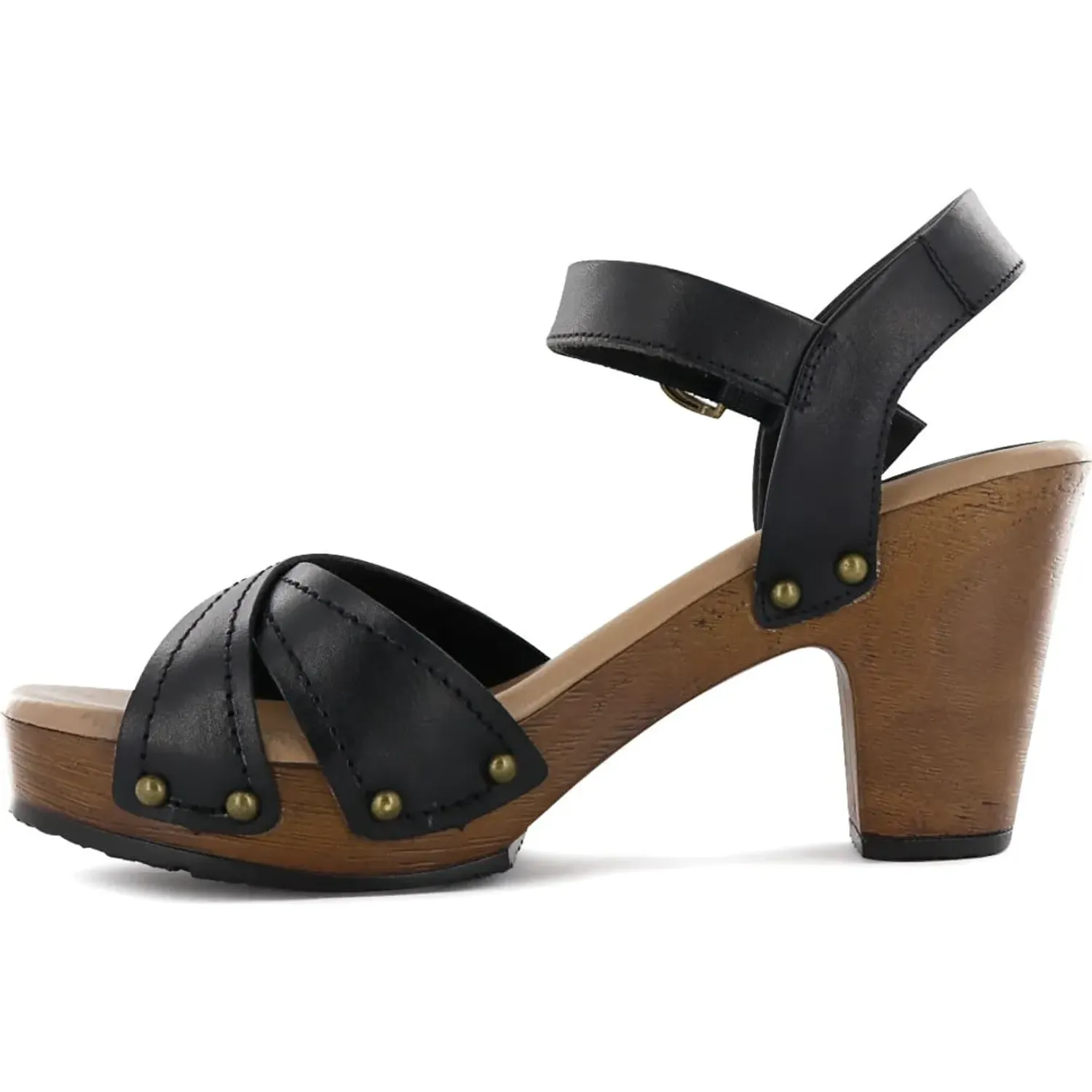 Sandalias Ecco Taco Mujer Selina01 color negro | Platanitos