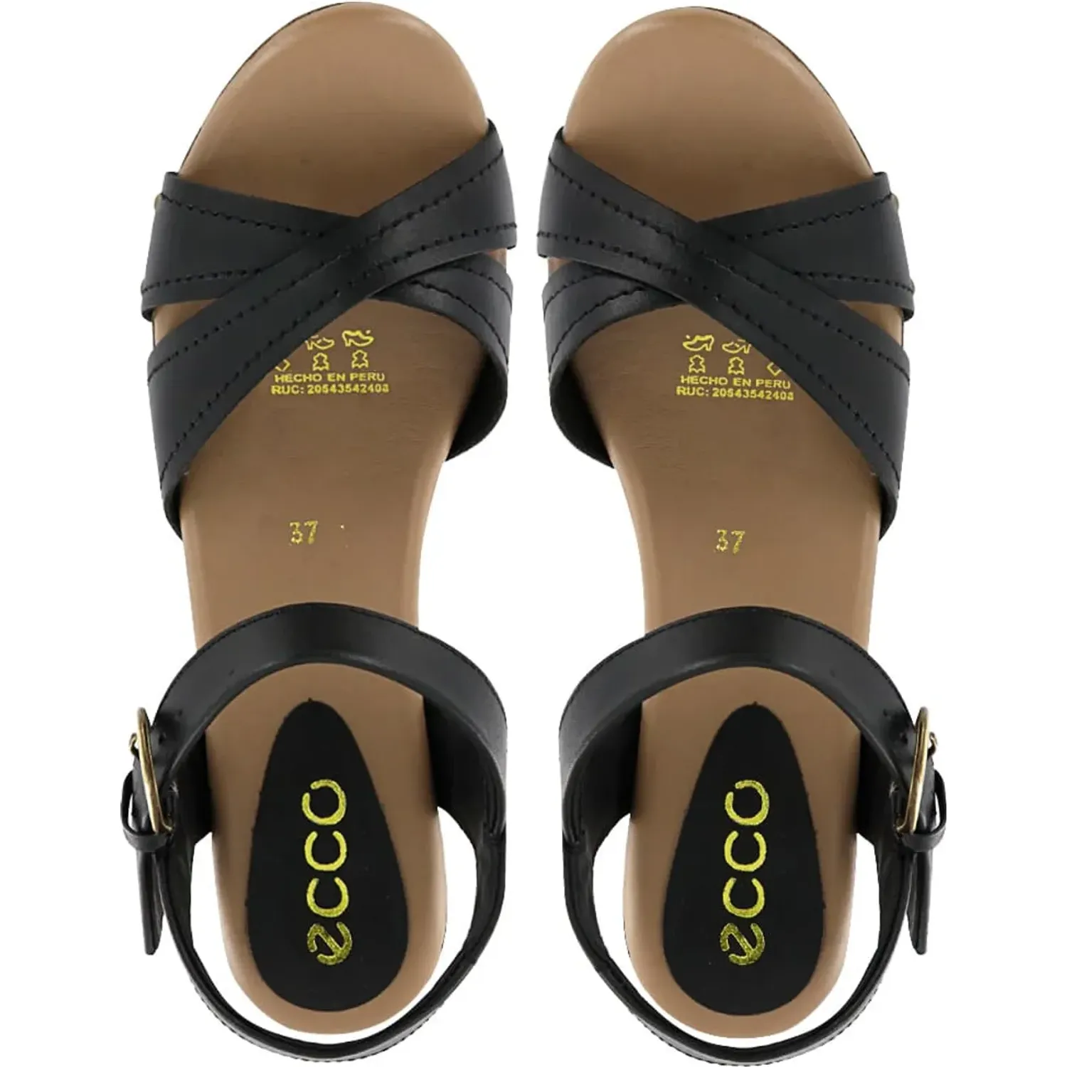 Sandalias Ecco Taco Mujer Selina01 color negro | Platanitos