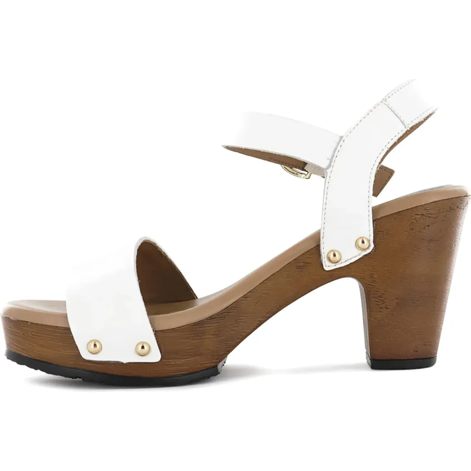 Sandalias Ecco Taco Mujer Selina02 color blanco | Platanitos