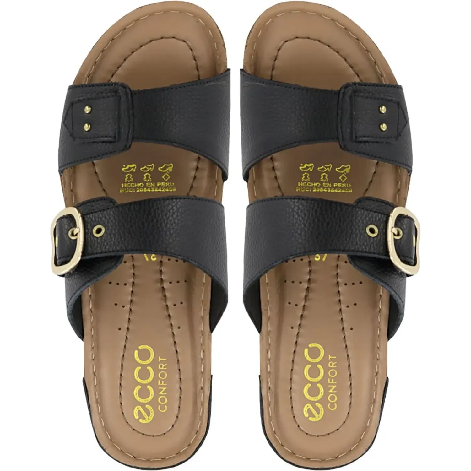 Sandalias Ecco Confort Mujer Patty35 color negro | Platanitos