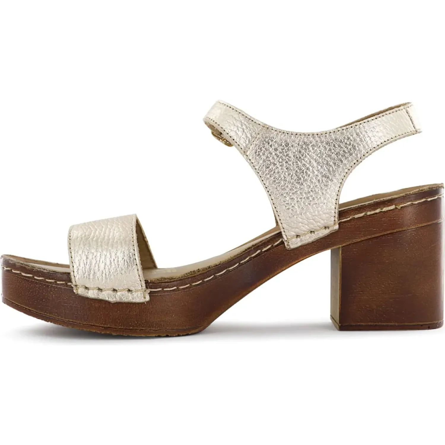 Sandalias Ecco Taco Mujer Telma06 color oro | Platanitos