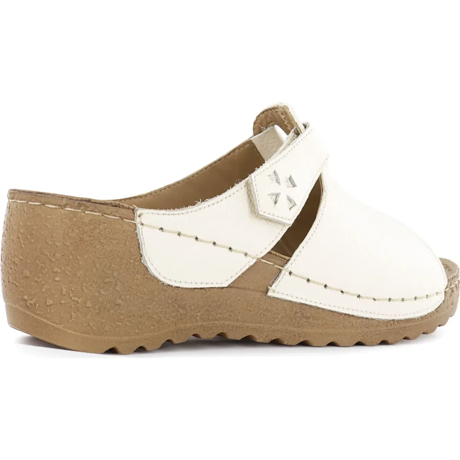 Sandalias Ecco Confort Mujer Mayra34 color marfil | Platanitos
