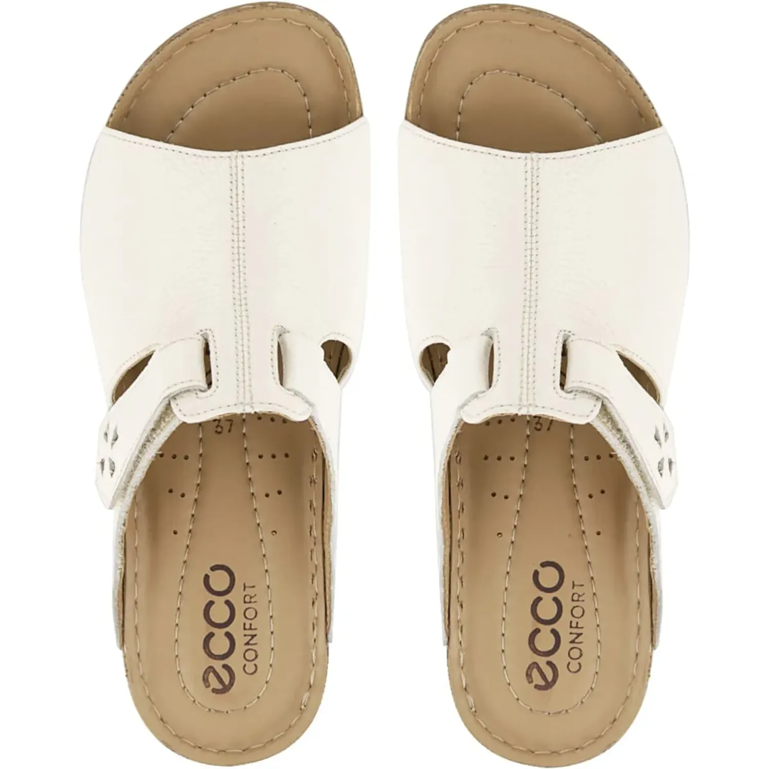 Sandalias Ecco Confort Mujer Mayra34 color marfil | Platanitos