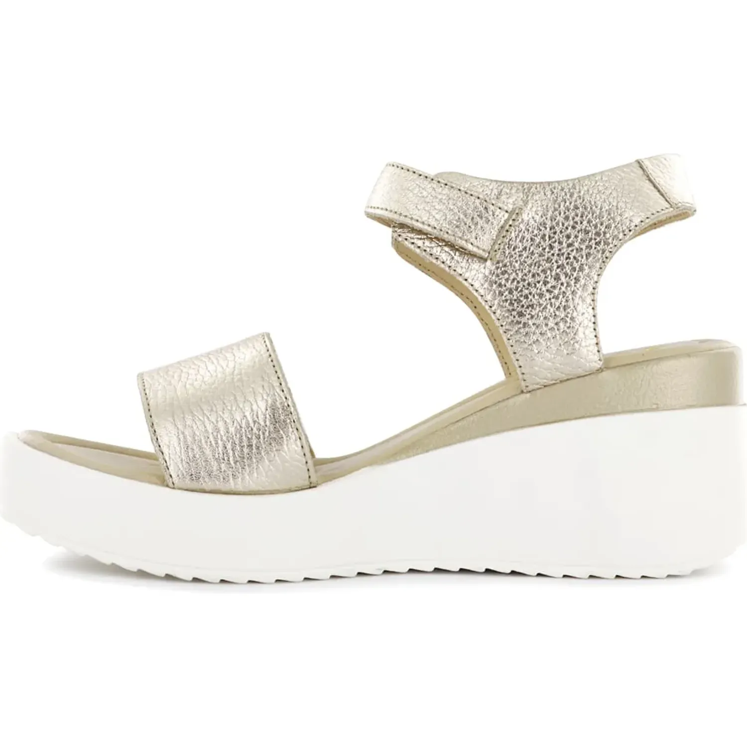 Sandalias Ecco Cuña Baja Mujer Jaspe03 color dorado | Platanitos