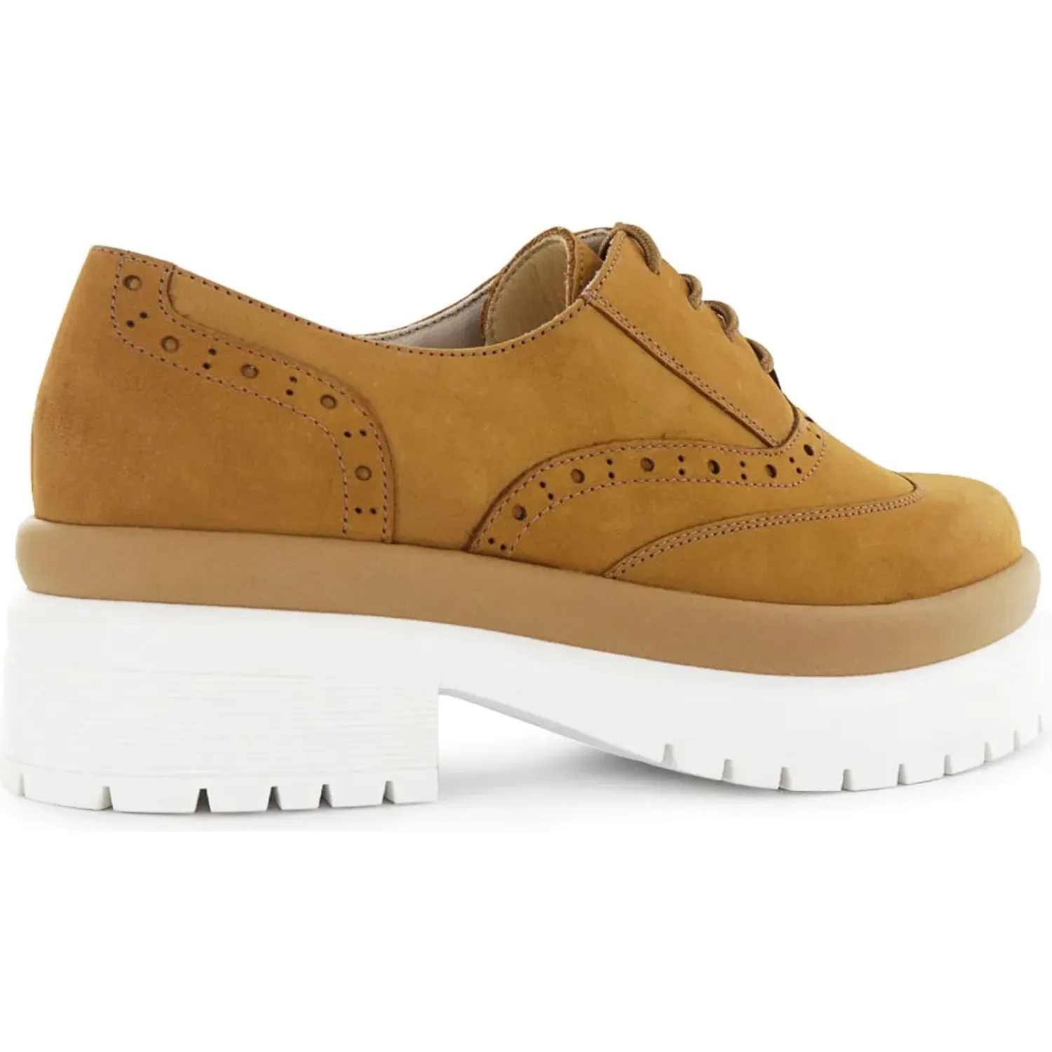 Ecco Zapatos Ecco Oxford Nobuck Mujer Olimpia01 color mostaza | Platanitos