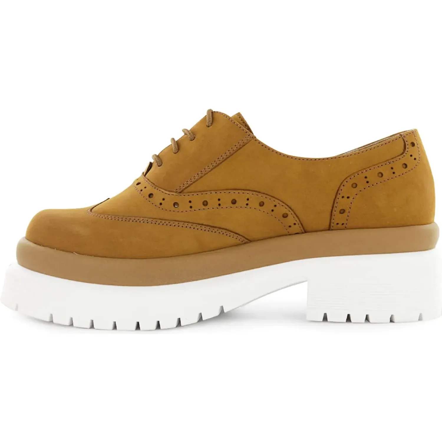 Ecco Zapatos Ecco Oxford Nobuck Mujer Olimpia01 color mostaza | Platanitos