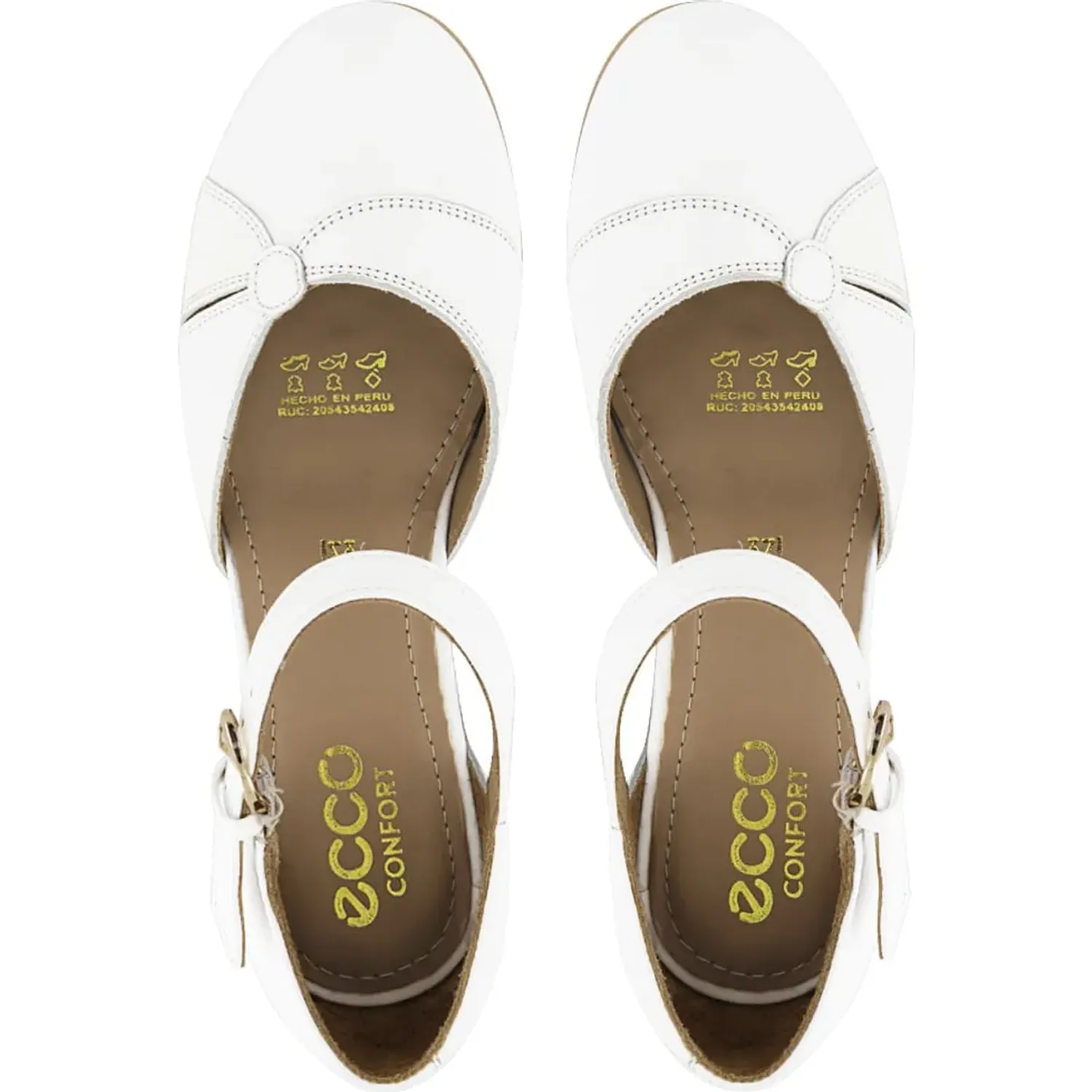 Zapatos Ecco Dorsey Mujer Natalie63 color blanco | Platanitos