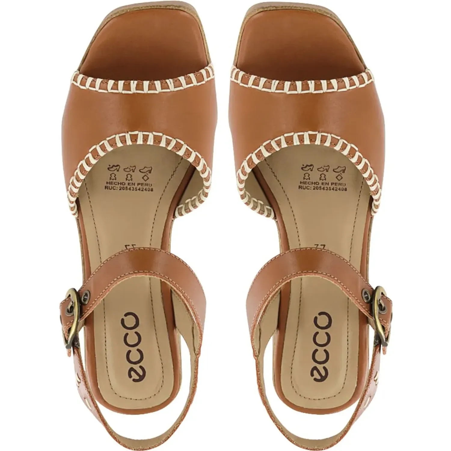 Sandalias Ecco Mujer Dome01 color caramelo | Platanitos