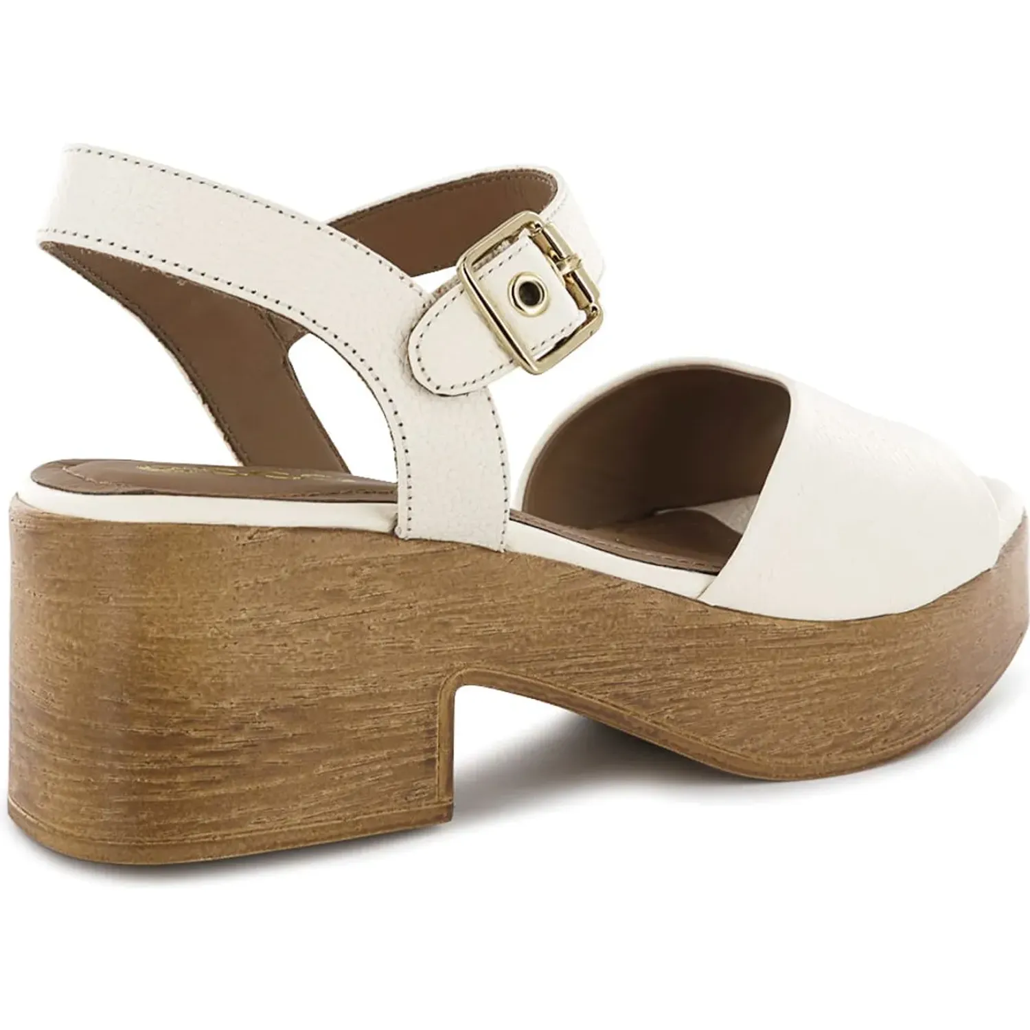 Sandalias Ecco Mujer Dome03 color marfil | Platanitos