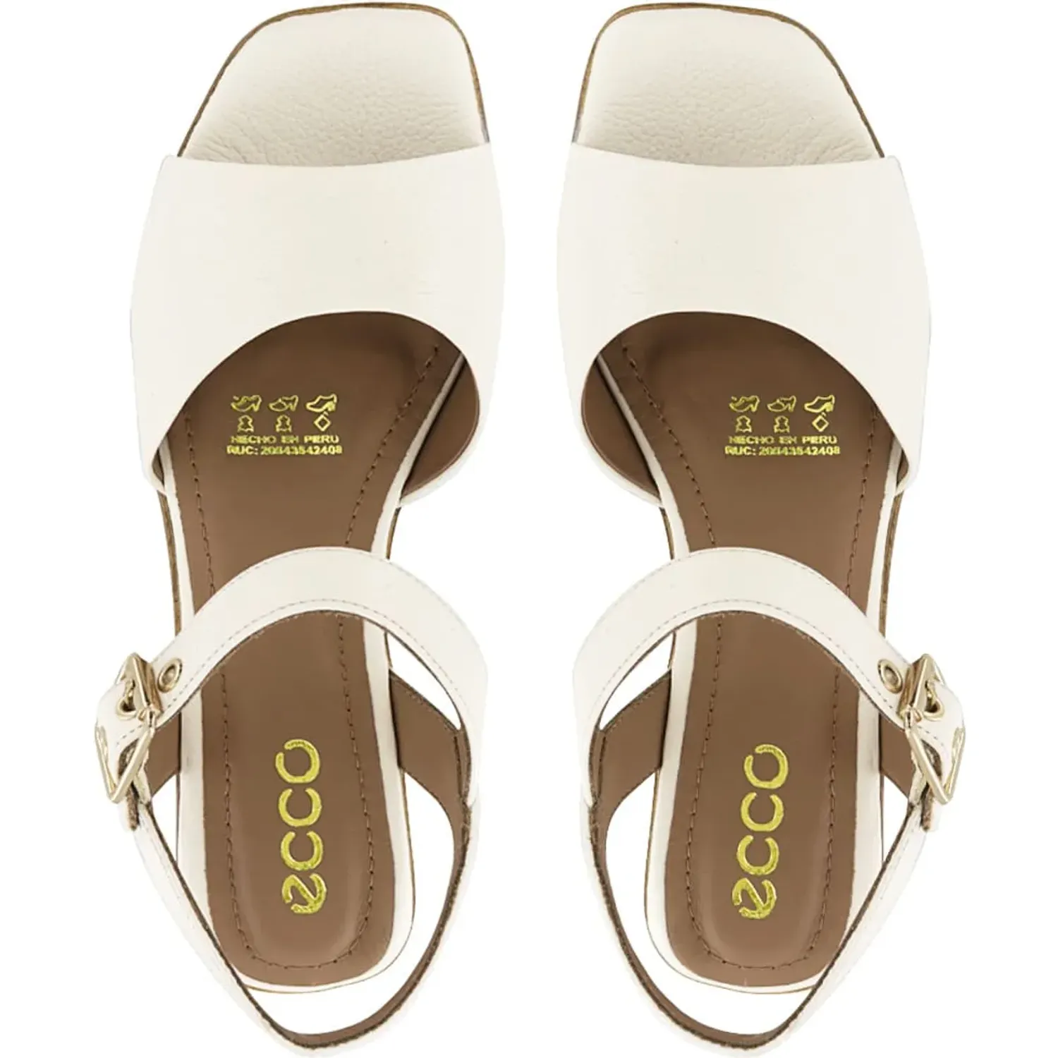 Sandalias Ecco Mujer Dome03 color marfil | Platanitos