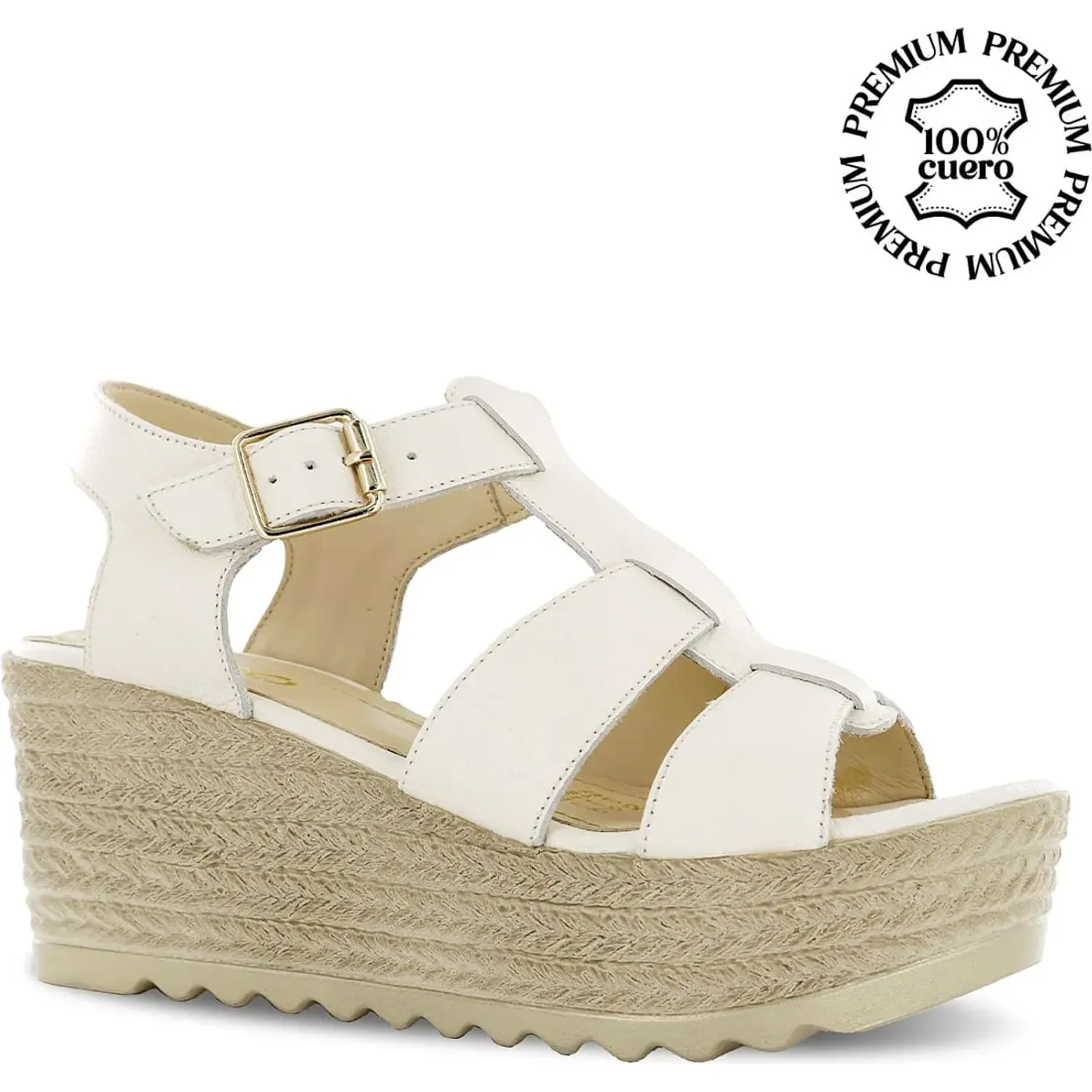 Sandalias Ecco Mujer Tifa03 color marfil | Platanitos