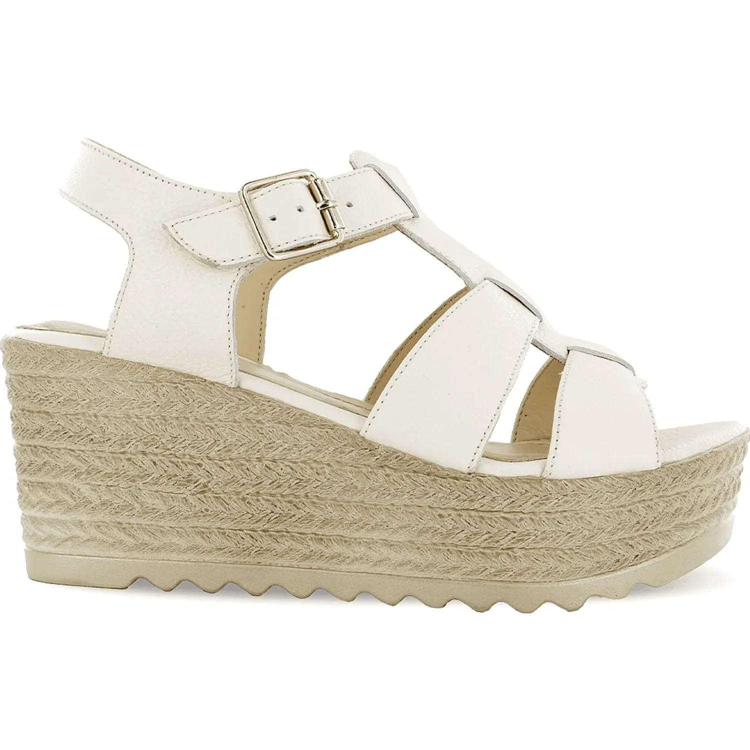 Sandalias Ecco Mujer Tifa03 color marfil | Platanitos