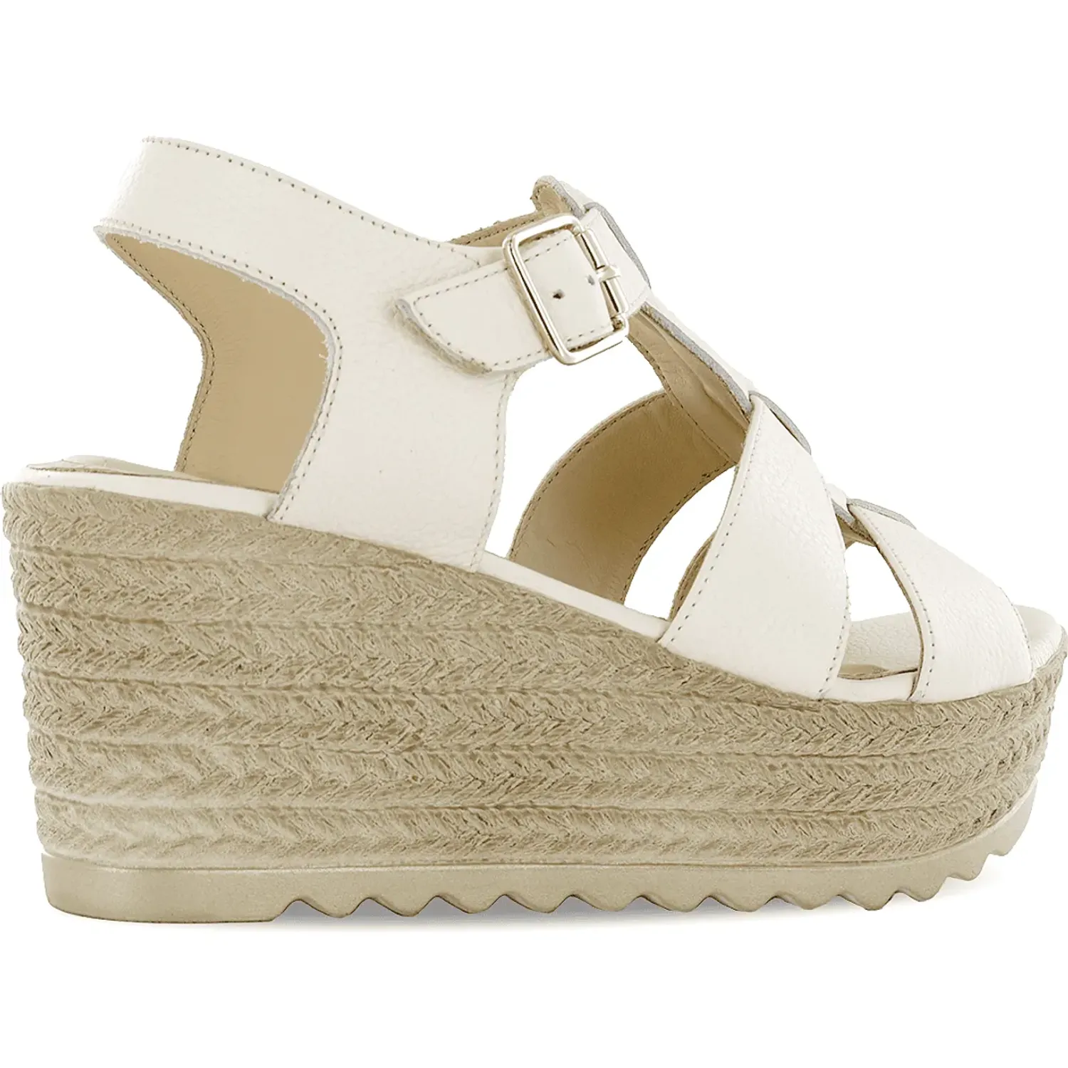 Sandalias Ecco Mujer Tifa03 color marfil | Platanitos