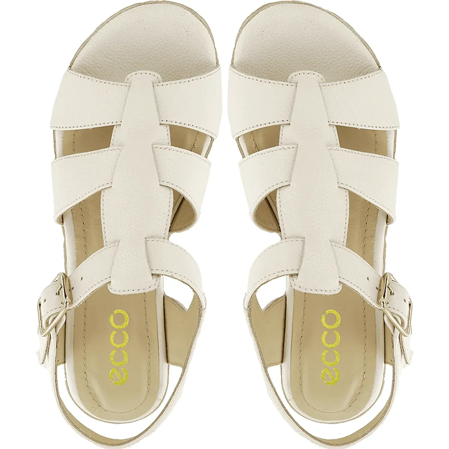 Sandalias Ecco Mujer Tifa03 color marfil | Platanitos
