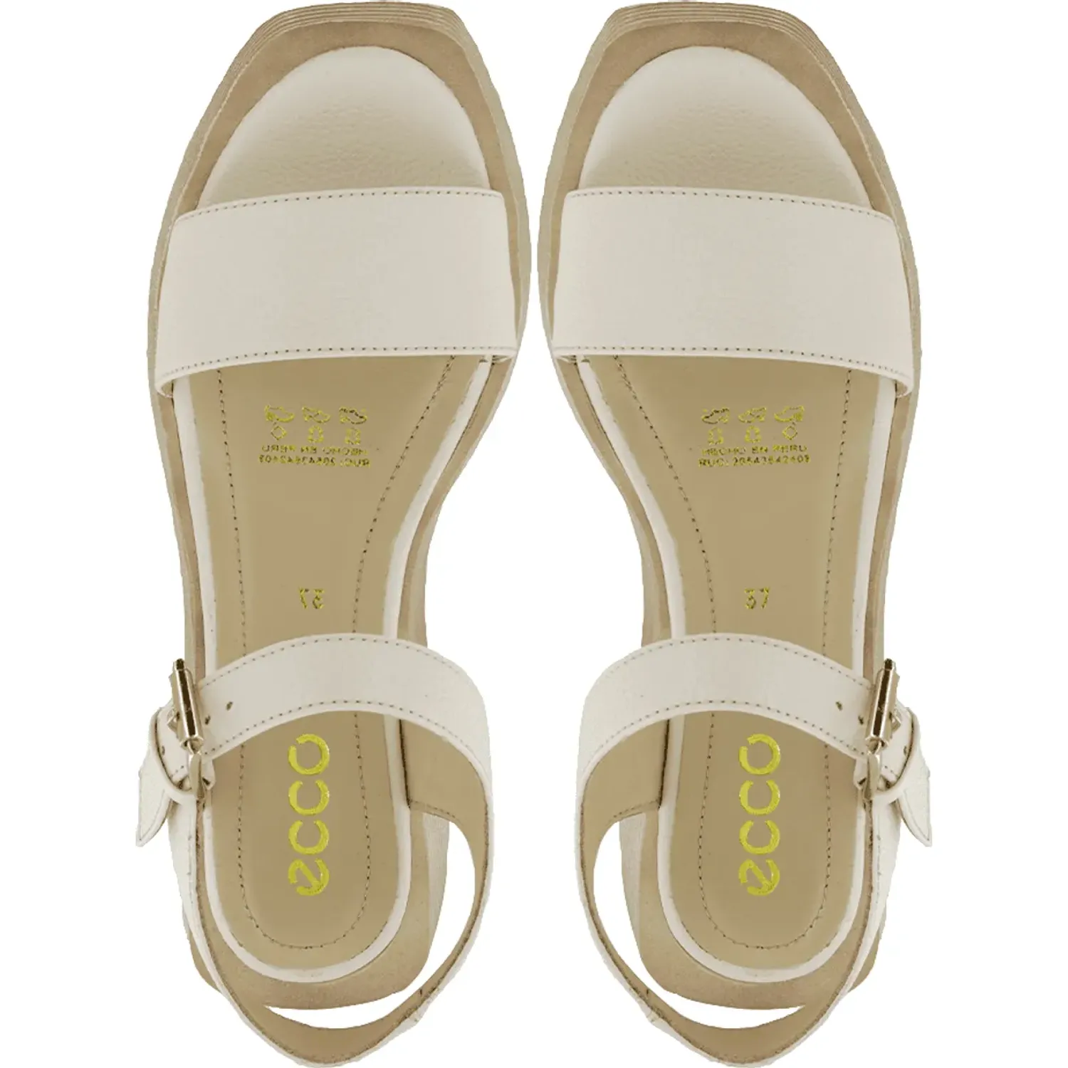 Sandalias Ecco Mujer Taxli01 color marfil | Platanitos