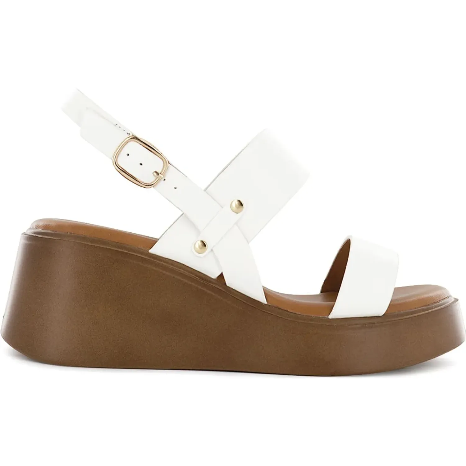 Sandalias Impuls Cuña Mujer Abi10 color blanco | Platanitos