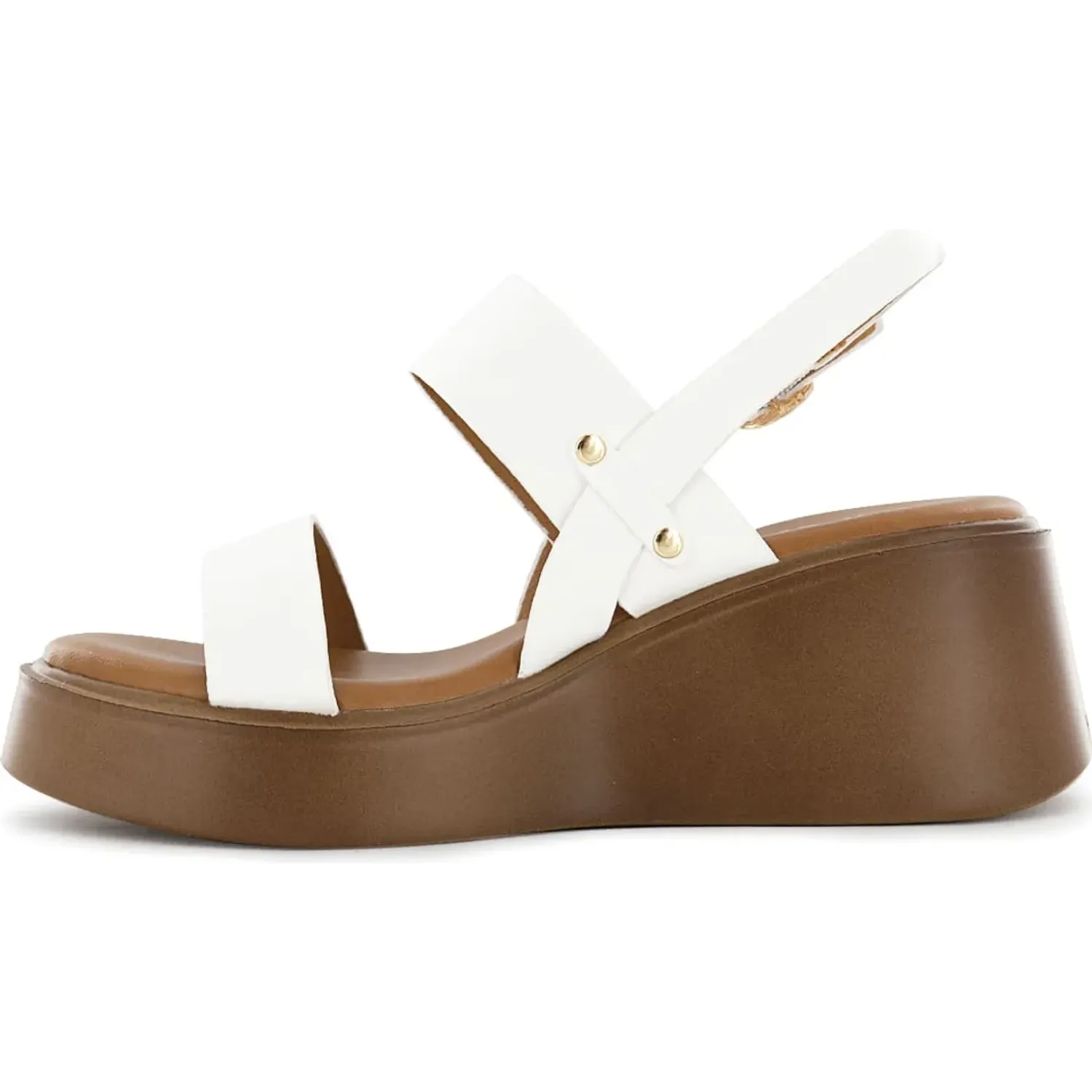 Sandalias Impuls Cuña Mujer Abi10 color blanco | Platanitos