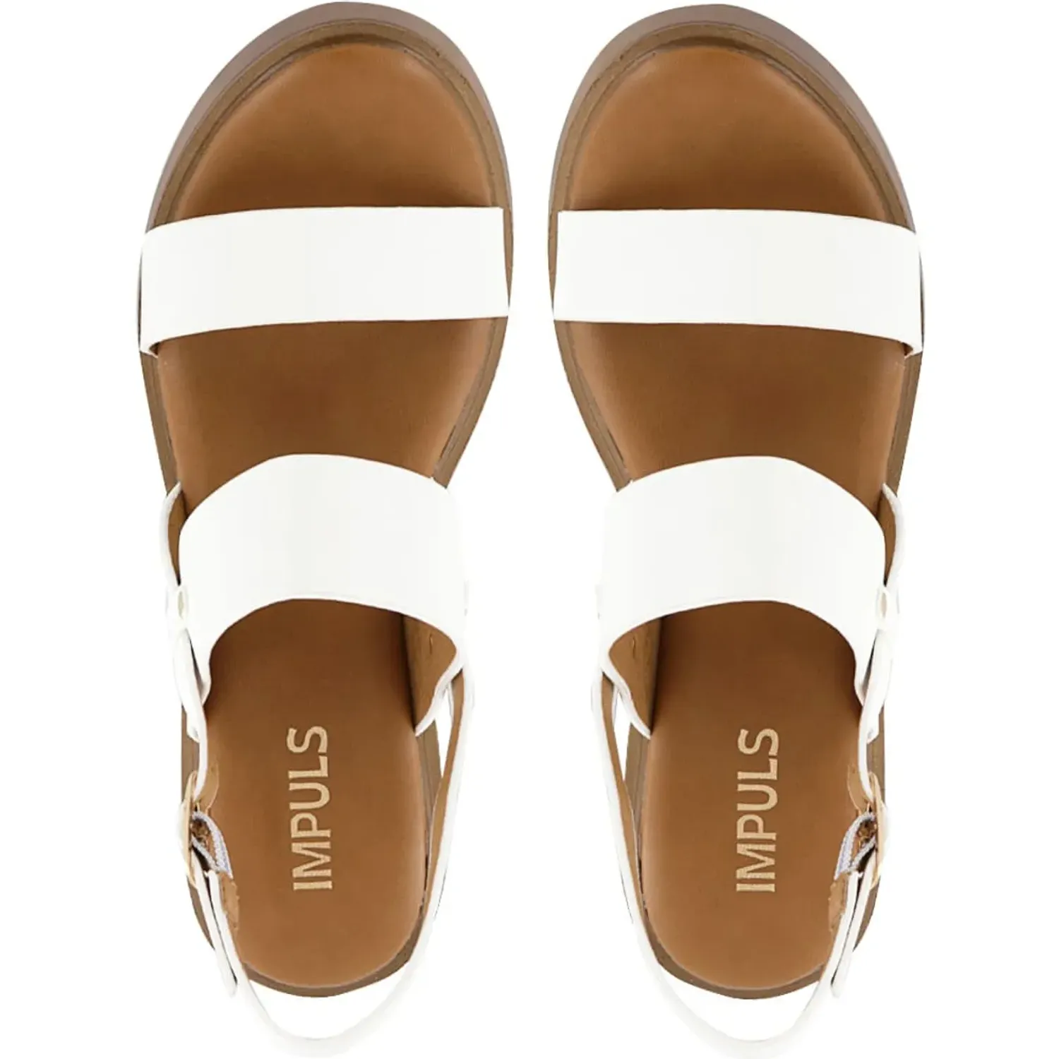Sandalias Impuls Cuña Mujer Abi10 color blanco | Platanitos