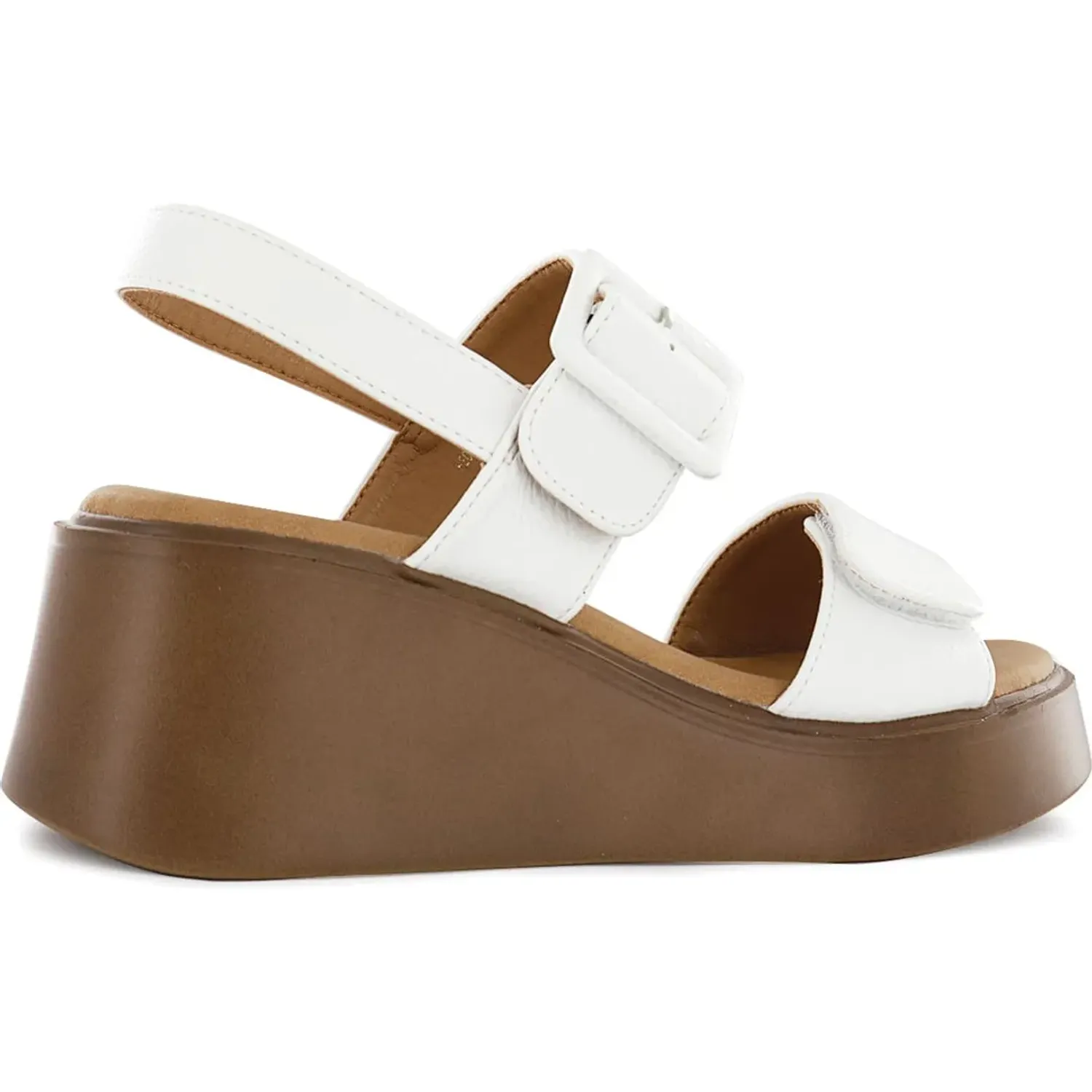Sandalias Impuls Cuña Mujer Abi11 color blanco | Platanitos