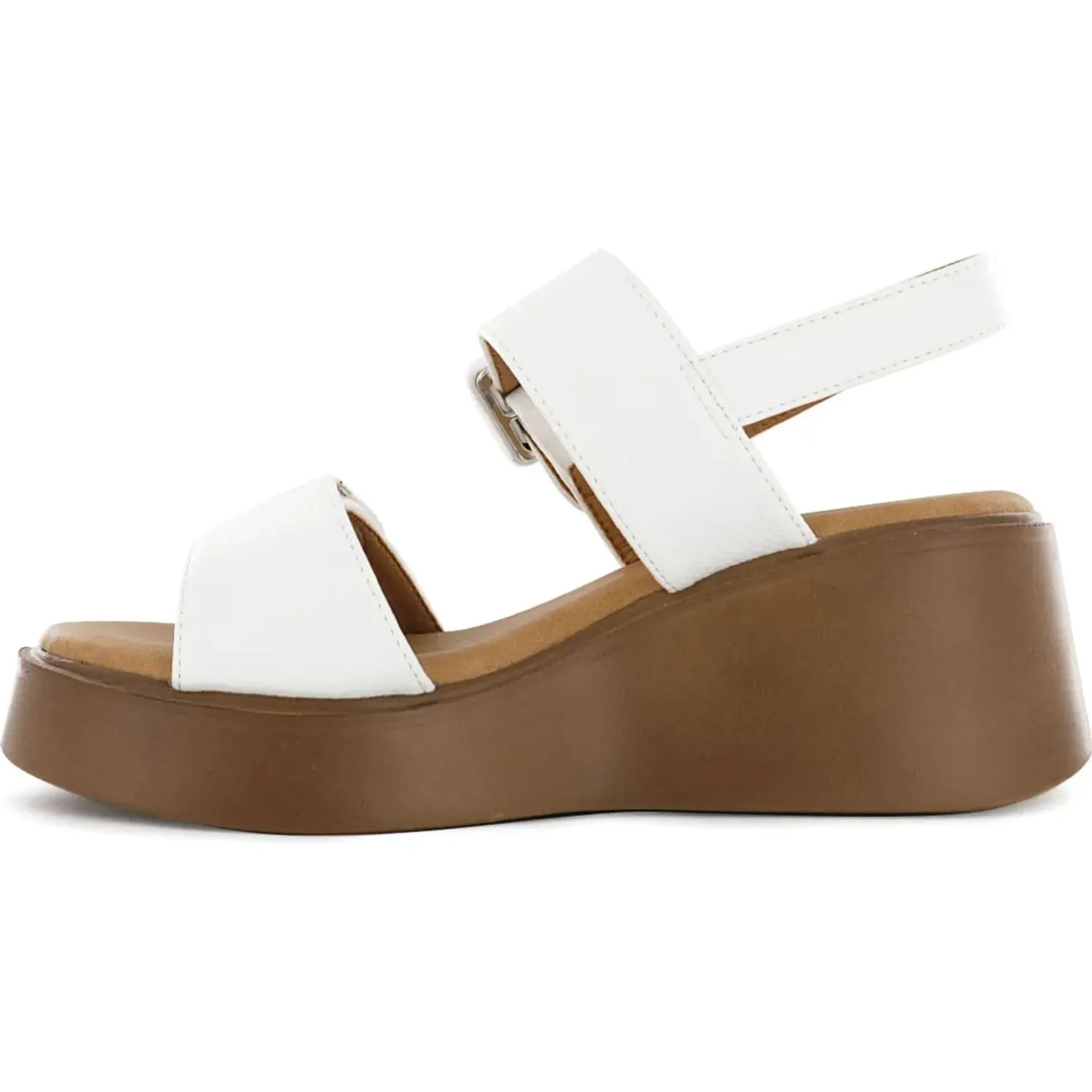 Sandalias Impuls Cuña Mujer Abi11 color blanco | Platanitos
