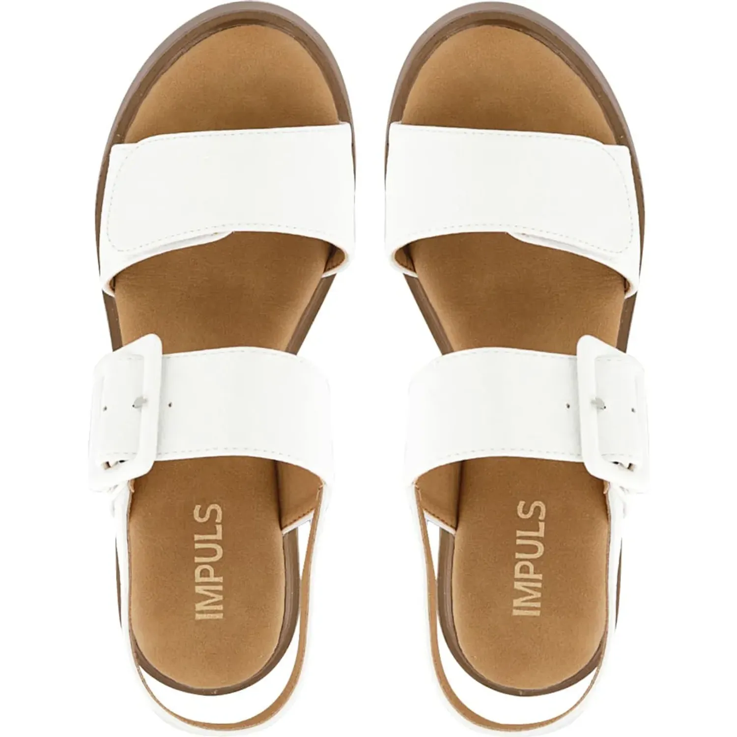 Sandalias Impuls Cuña Mujer Abi11 color blanco | Platanitos