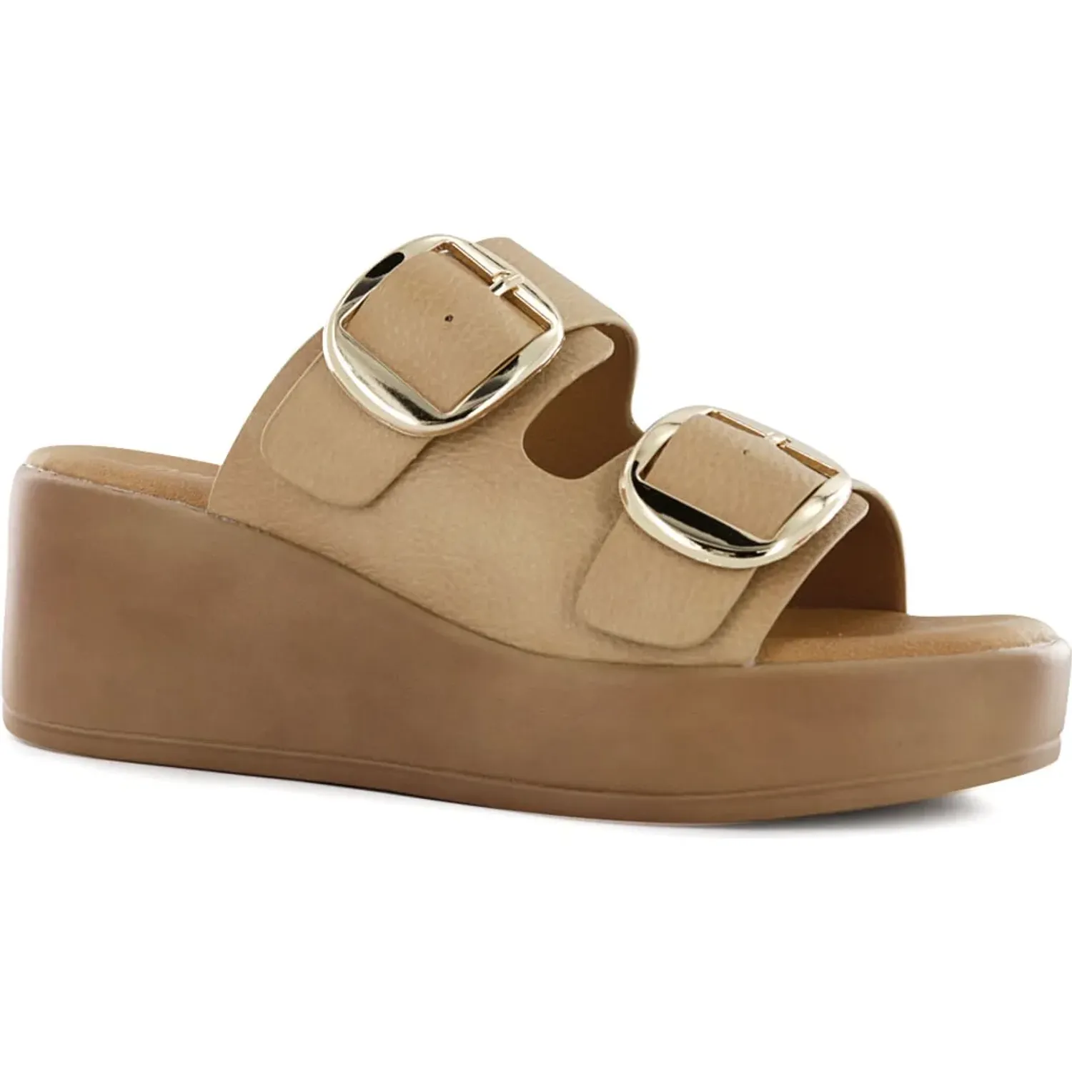 Sandalias Impuls Cuña Mujer Abi12 color beige | Platanitos