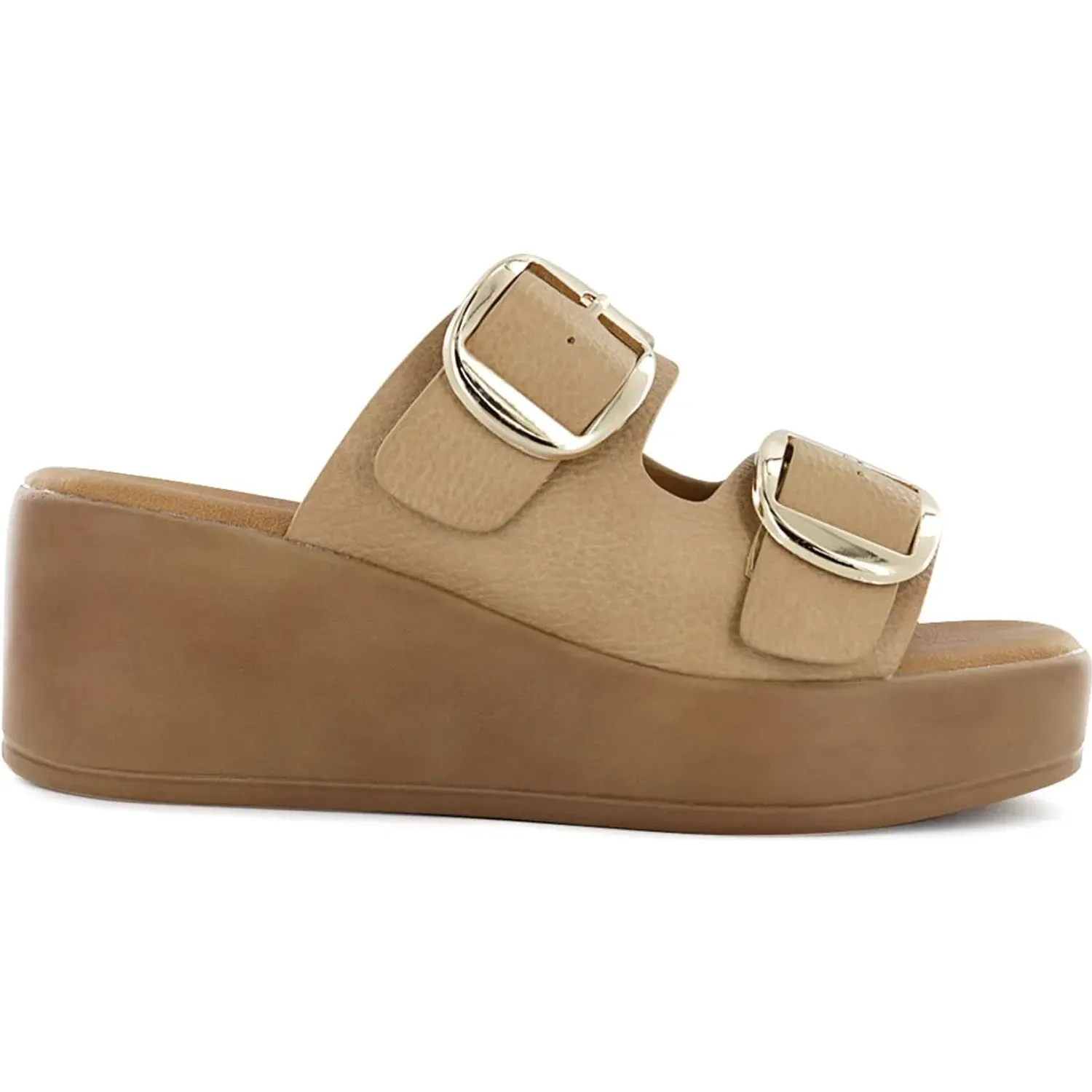 Sandalias Impuls Cuña Mujer Abi12 color beige | Platanitos