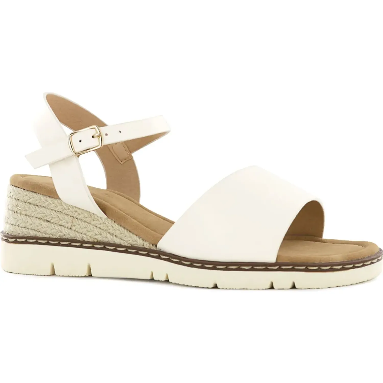 Sandalias Impuls Cuña Mujer Adaya16 color hielo | Platanitos