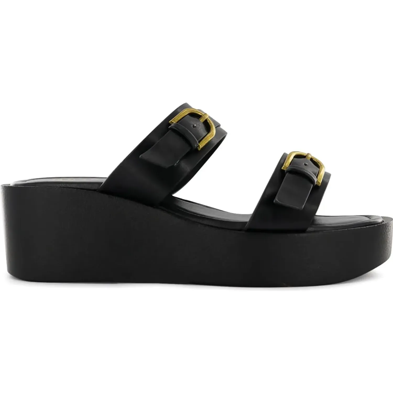 Sandalias Impuls Cuña Mujer Adaya08 color negro | Platanitos