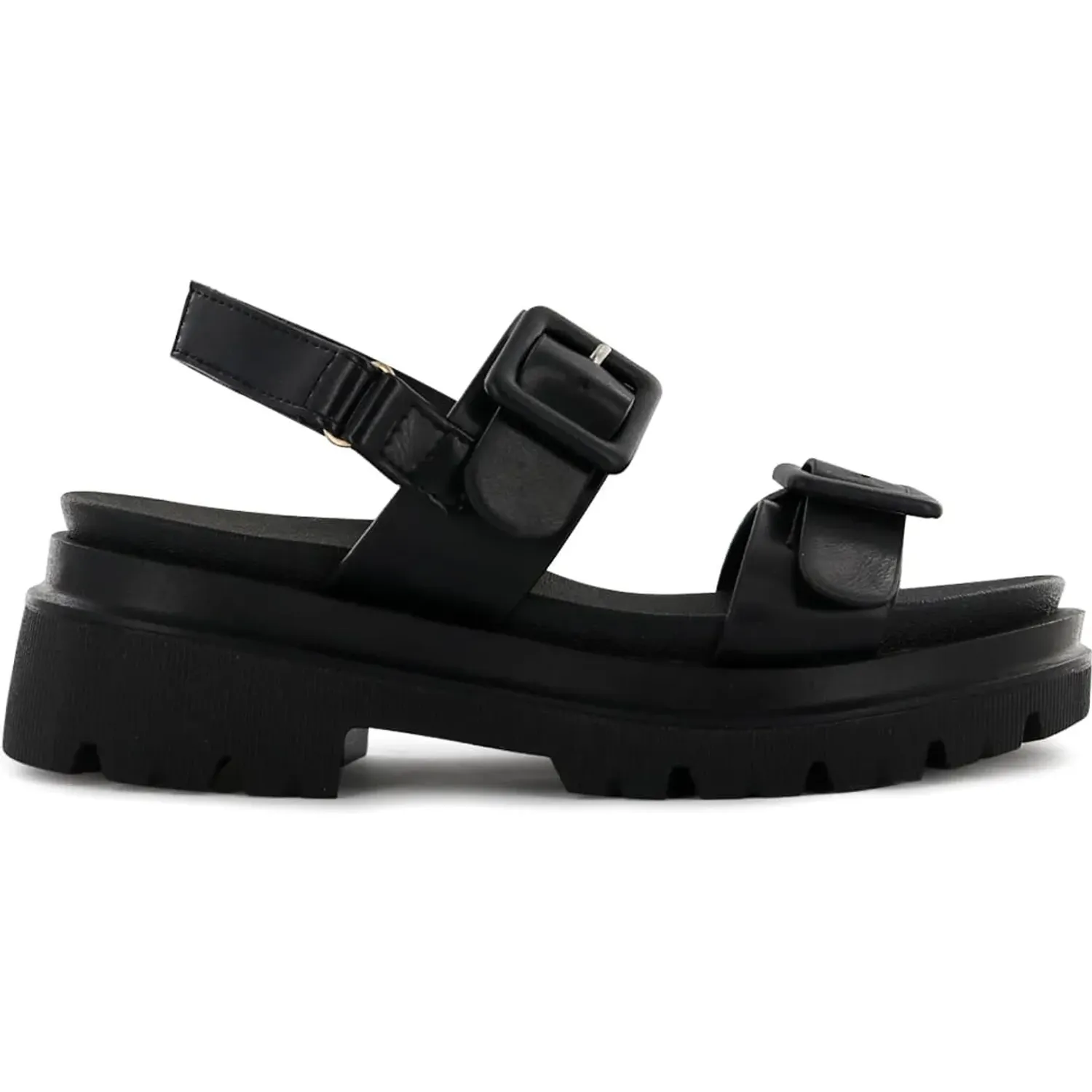 Sandalias Impuls Cuña Mujer Adaya10 color negro | Platanitos