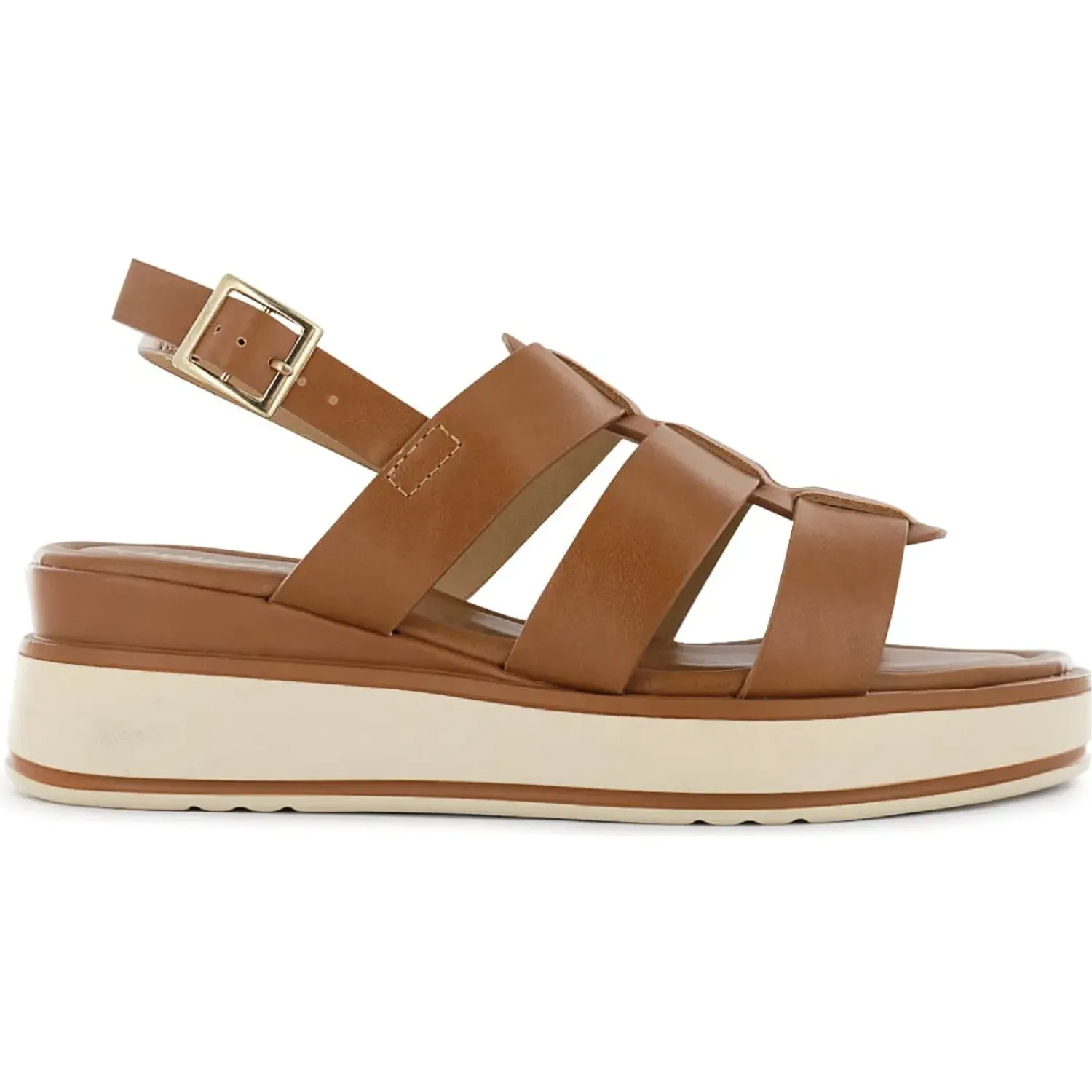Sandalias Impuls Cuña Mujer Adaya11 color caramelo | Platanitos