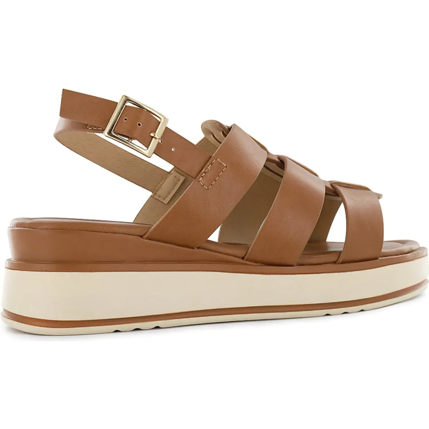 Sandalias Impuls Cuña Mujer Adaya11 color caramelo | Platanitos