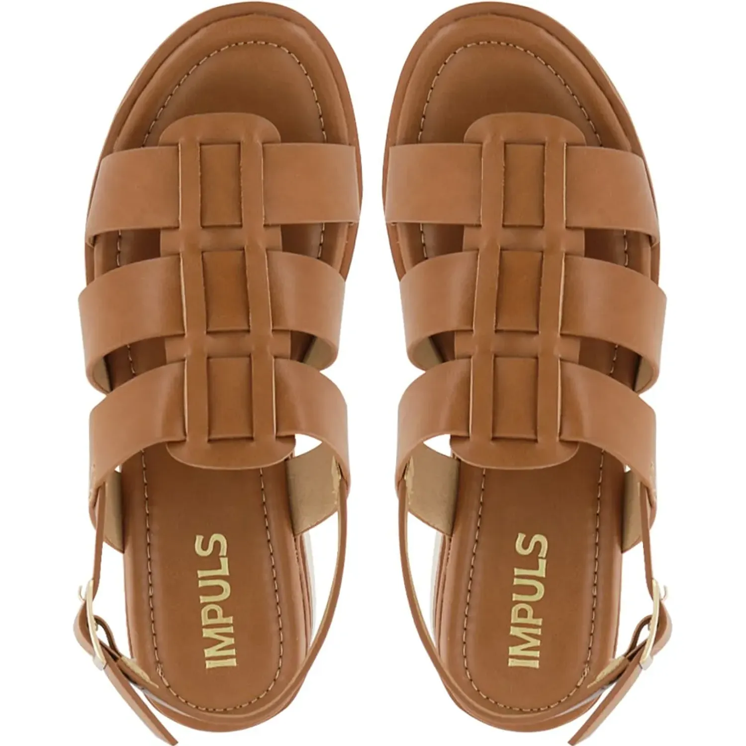 Sandalias Impuls Cuña Mujer Adaya11 color caramelo | Platanitos