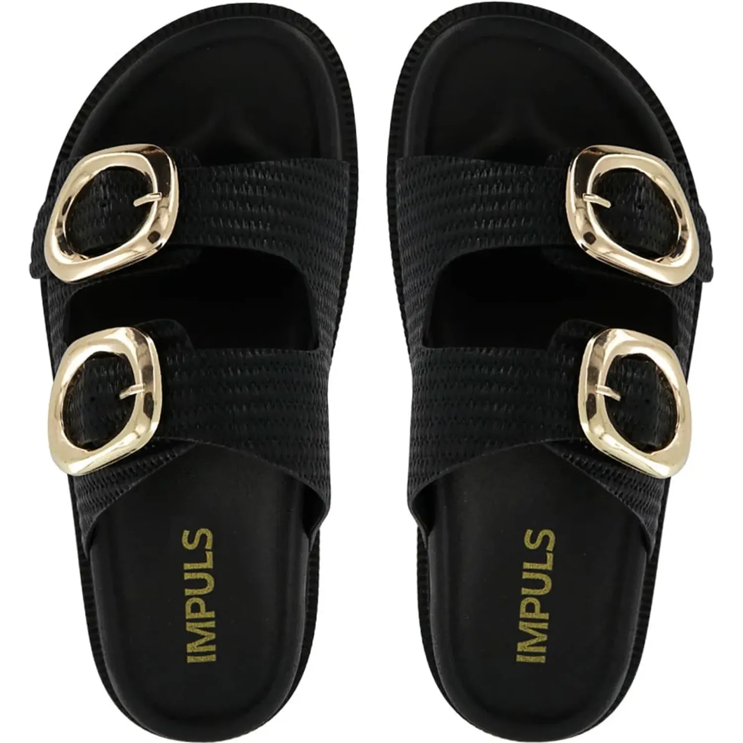 Sandalias Impuls Cuña Mujer Adaya02 color negro | Platanitos