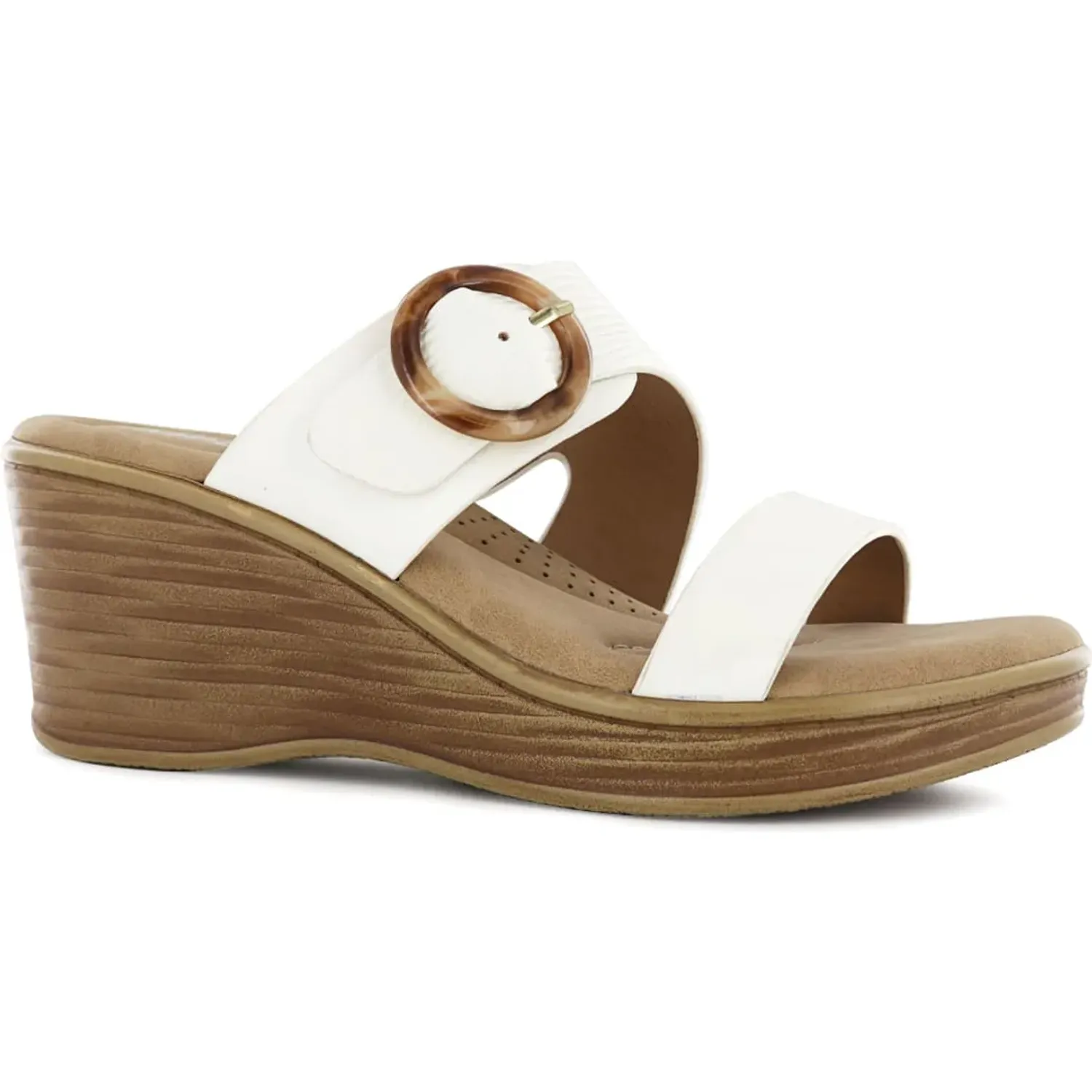 Sandalias Impuls Cuña Mujer Saida14 color blanco | Platanitos