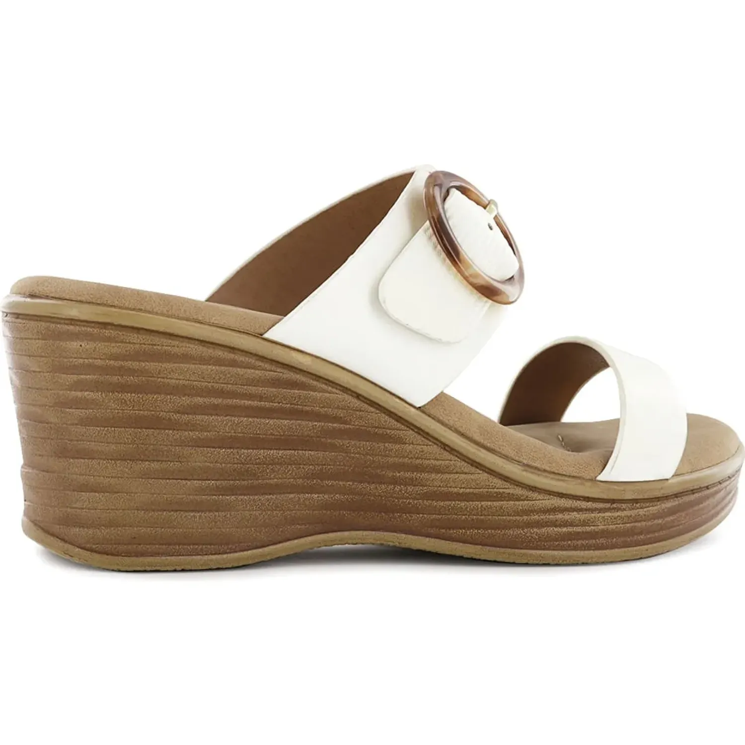 Sandalias Impuls Cuña Mujer Saida14 color blanco | Platanitos