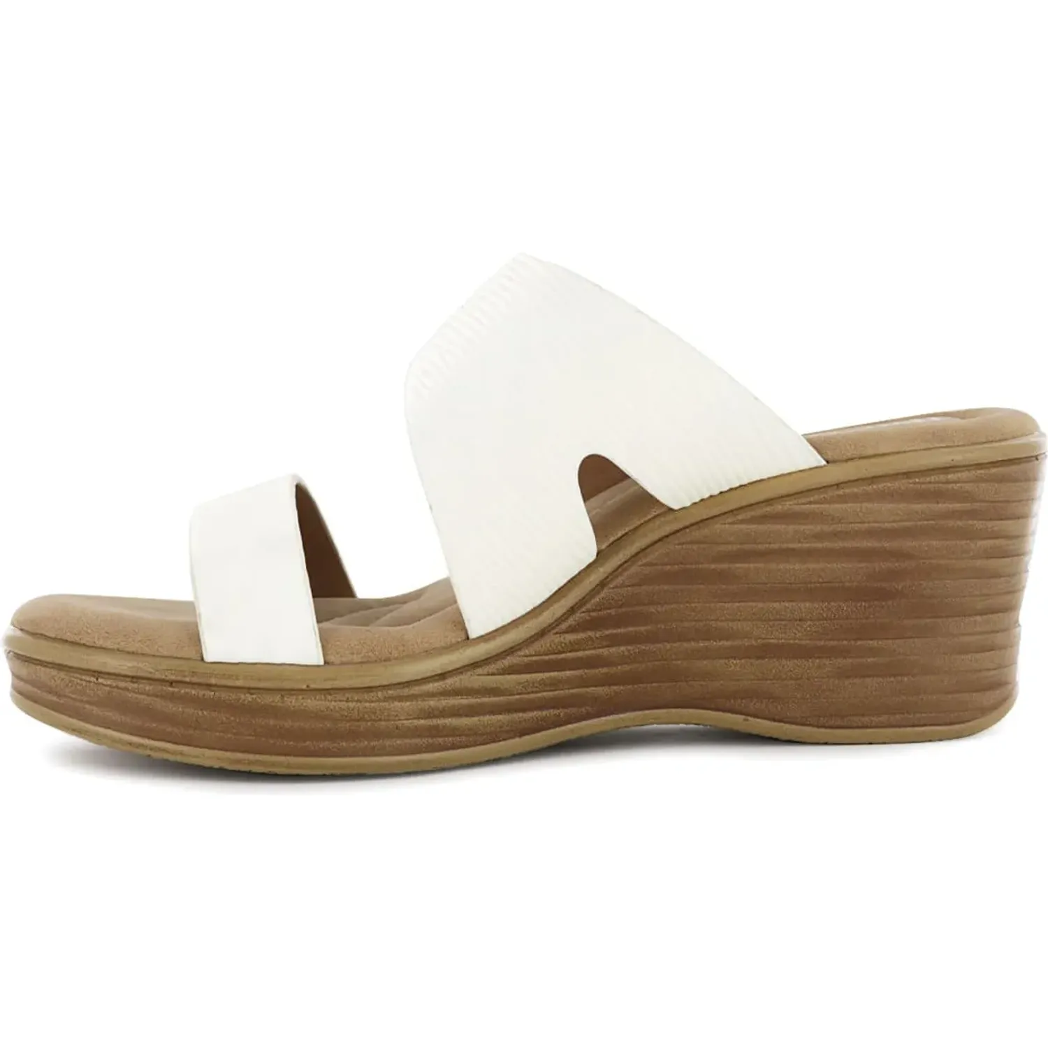 Sandalias Impuls Cuña Mujer Saida14 color blanco | Platanitos