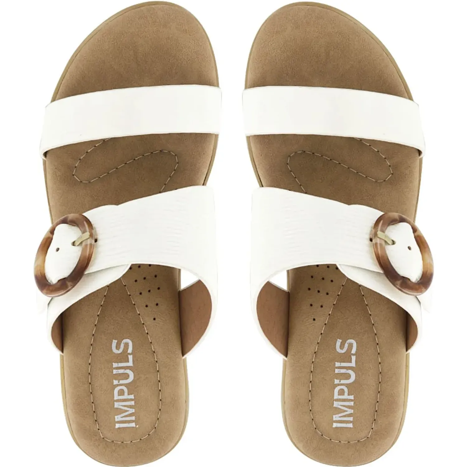 Sandalias Impuls Cuña Mujer Saida14 color blanco | Platanitos