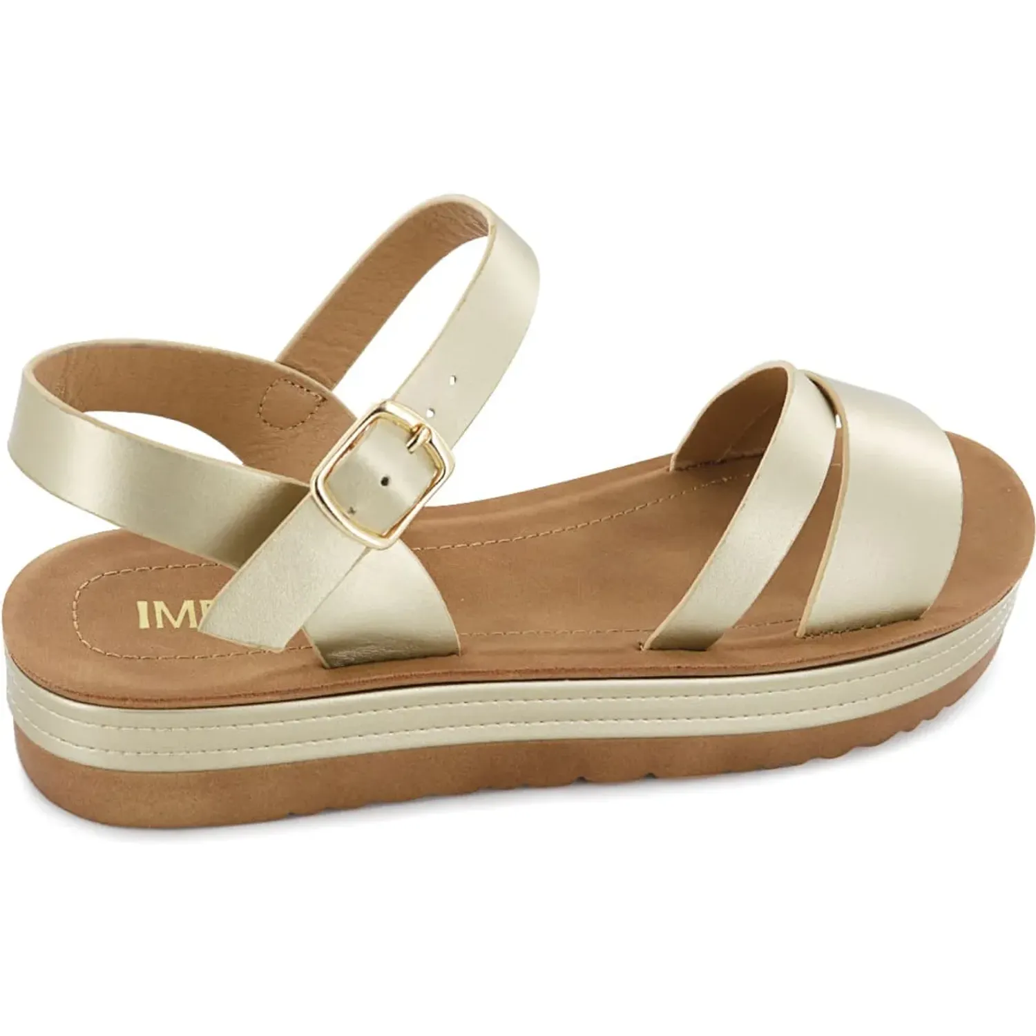 Sandalias Impuls Cuña Mujer Sarai01 color oro | Platanitos