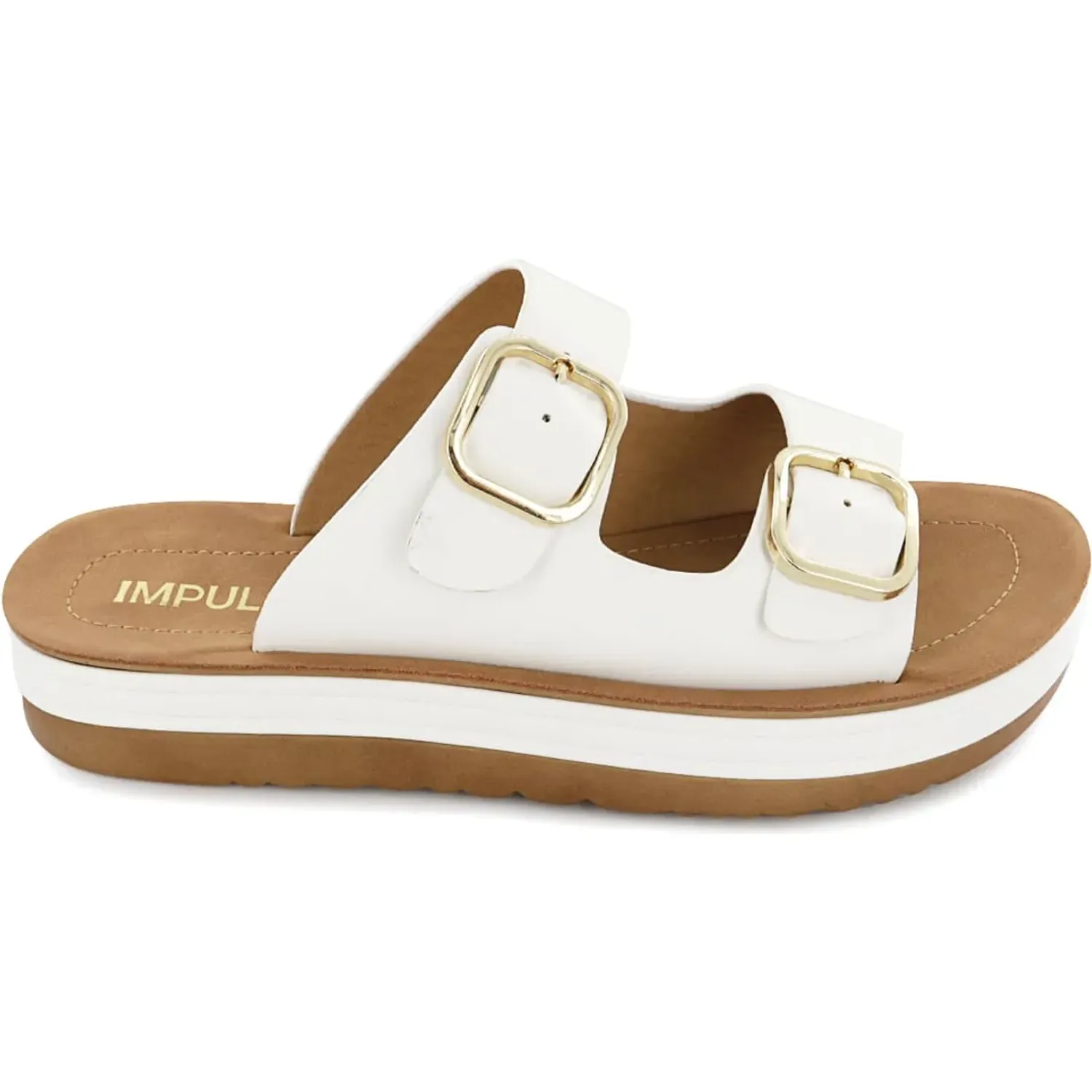 Sandalias Impuls Cuña Mujer Sarai02 color blanco | Platanitos
