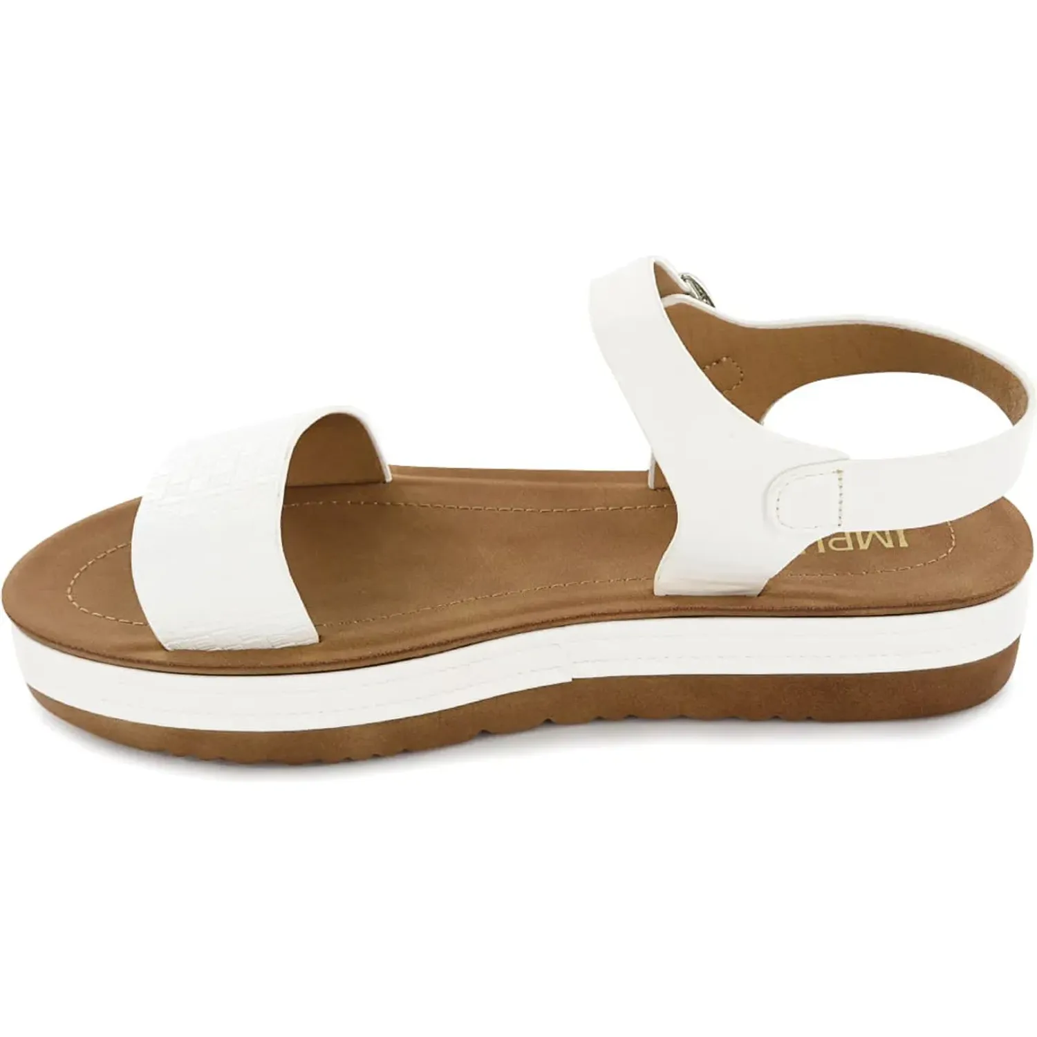 Impuls Sandalias Impuls Cuña Mujer Sarai03 color blanco | Platanitos
